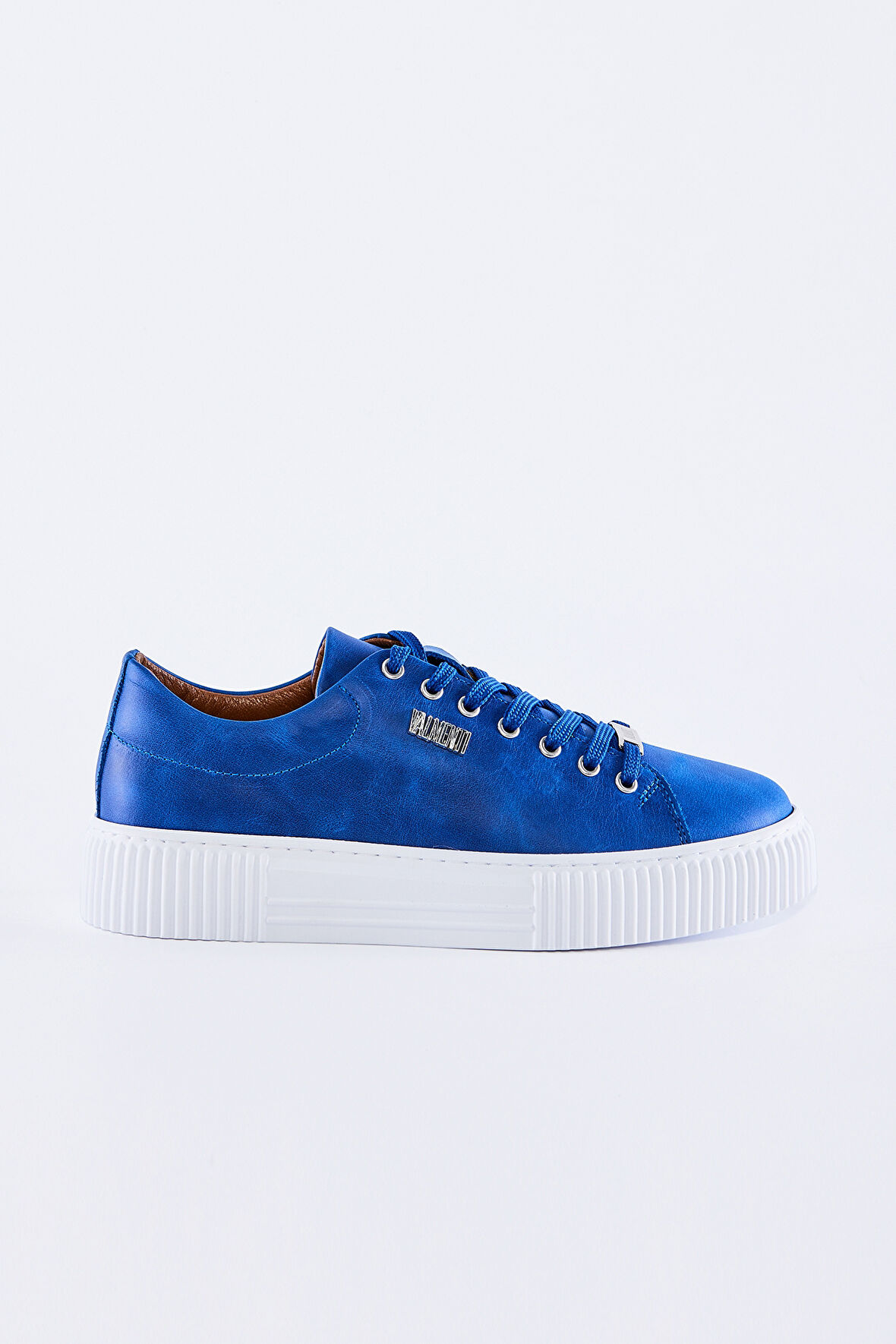 Valmenti Bosco Erkek Mavi Hakiki Deri Sneakers & Spor Ayakkabı 352 18375 ERK AYK Y23