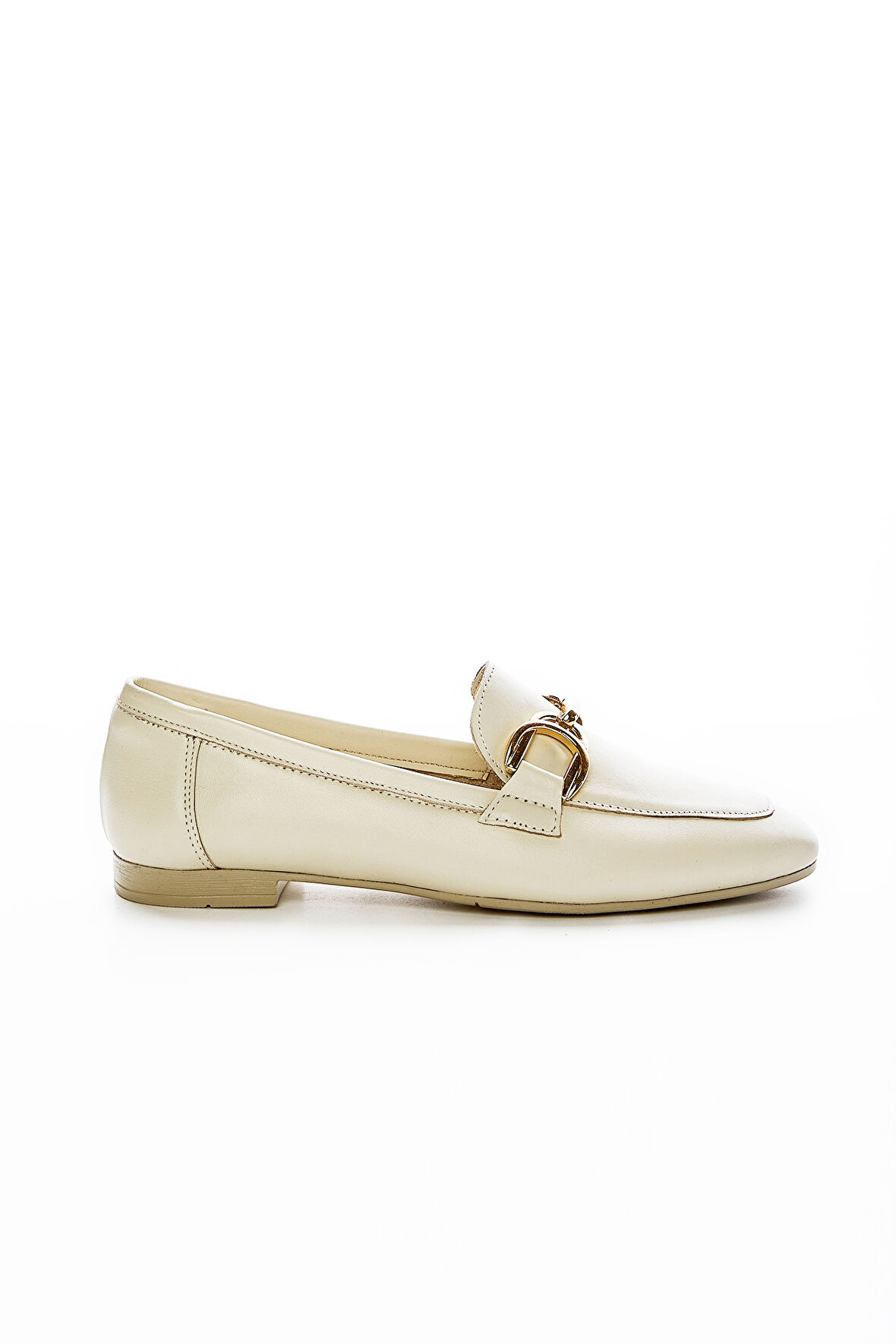 Valmenti Agathe Kadın Bej Hakiki Deri Loafer Ayakkabı 961 58-1 BN AYK Y23