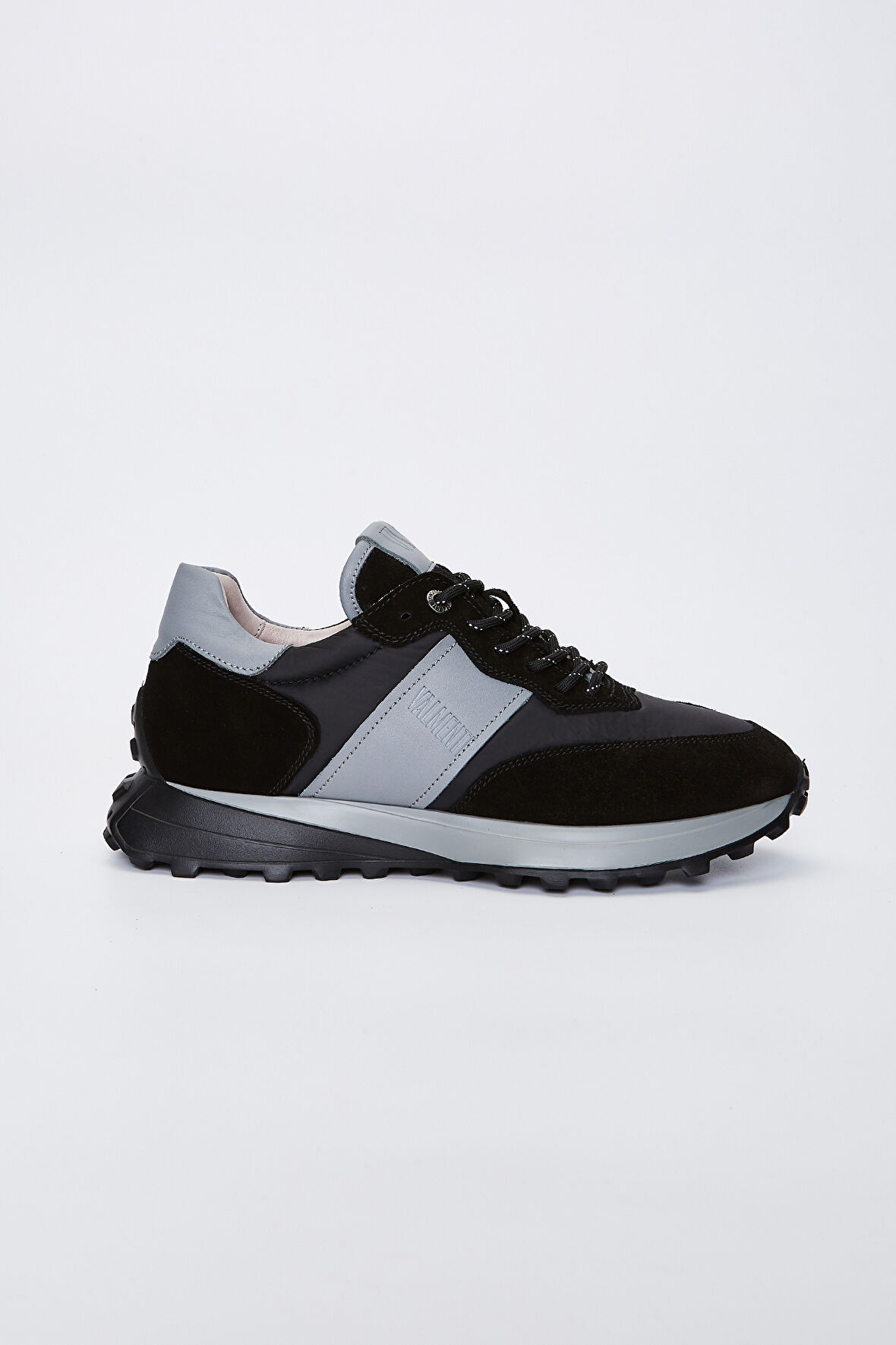 Valmenti Agatho Erkek Siyah\Gri Deri Sneakers & Spor Ayakkabı 383 5630 ERK AYK Y23