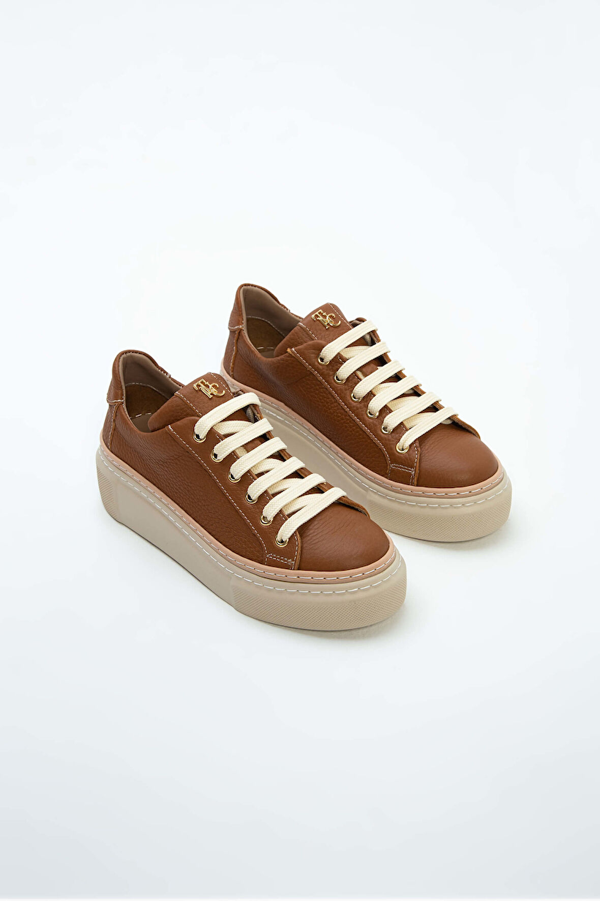 Tamer Tanca Kadın Hakiki Deri Taba Floter Sneakers & Spor Ayakkabı 937 5022-09 BN AYK Y23 TABA FLOTER