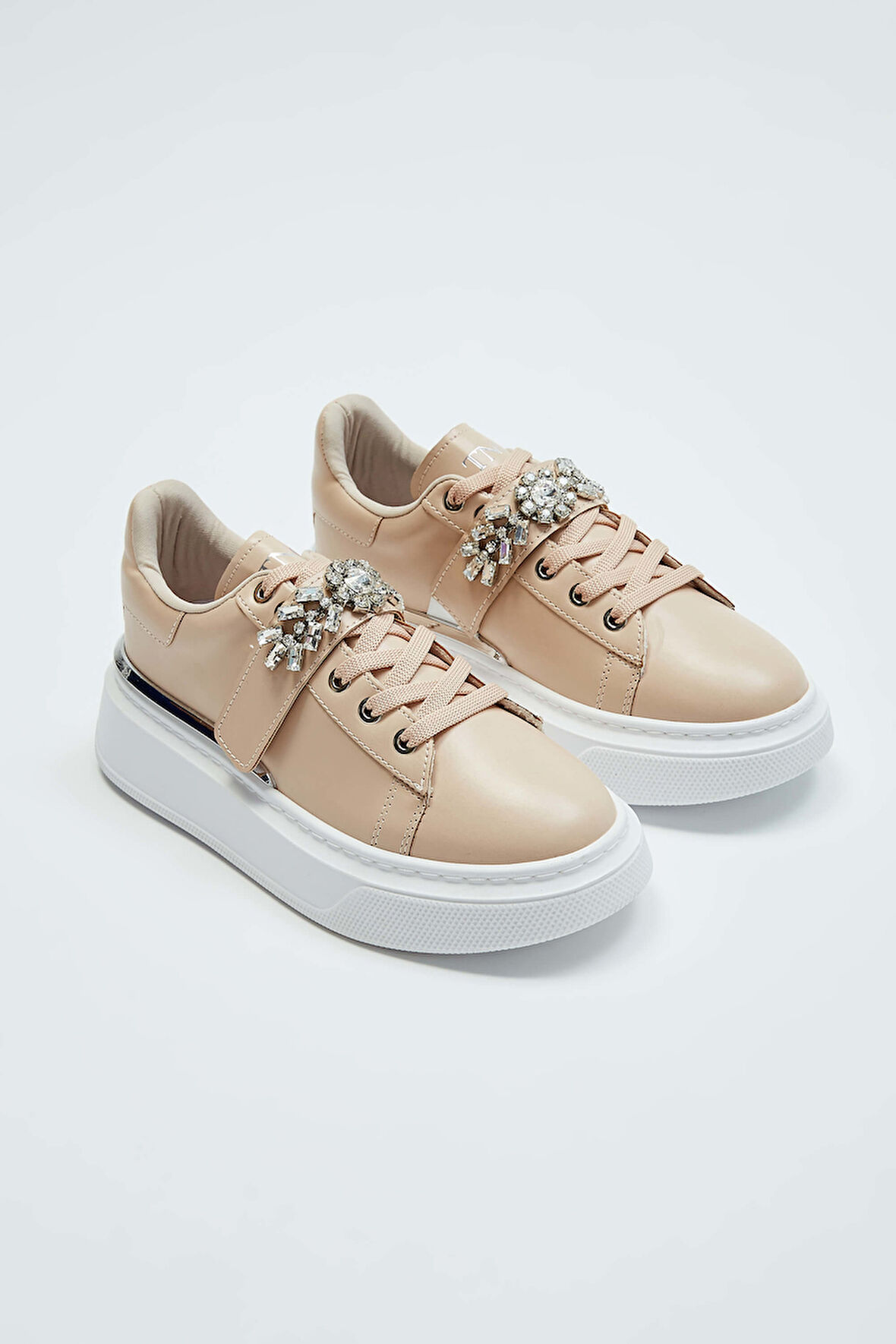 Tamer Tanca Kadın Vegan Bej Sneakers & Spor Ayakkabı 804 3005-95 BN AYK Y23 BEJ