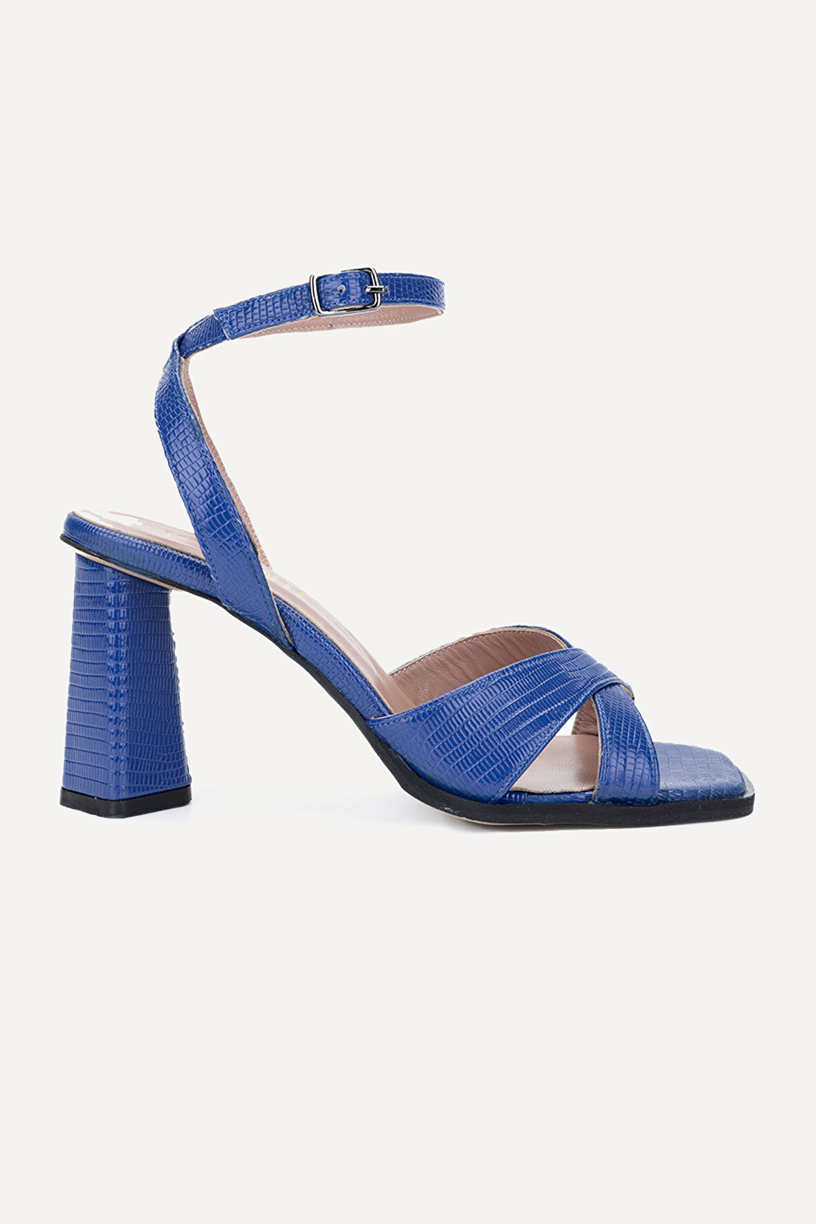 Valmenti Tilda Kadın Saks Lazer Hakiki Deri Topuklu Sandalet 33 4877-VAL BN SNDLT Y23