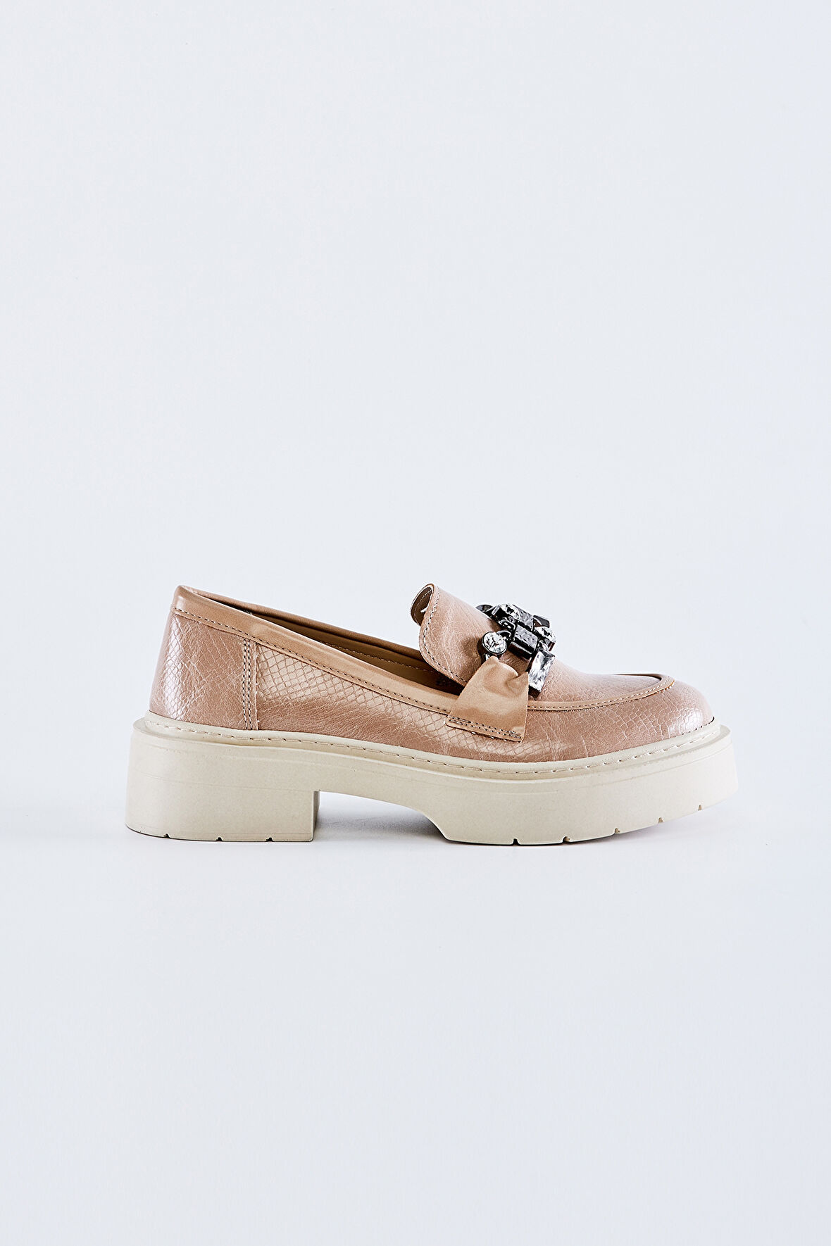 Valmenti Elda Kadın Vizon Vegan Loafer Ayakkabı 817 1983-1 BN AYK Y23