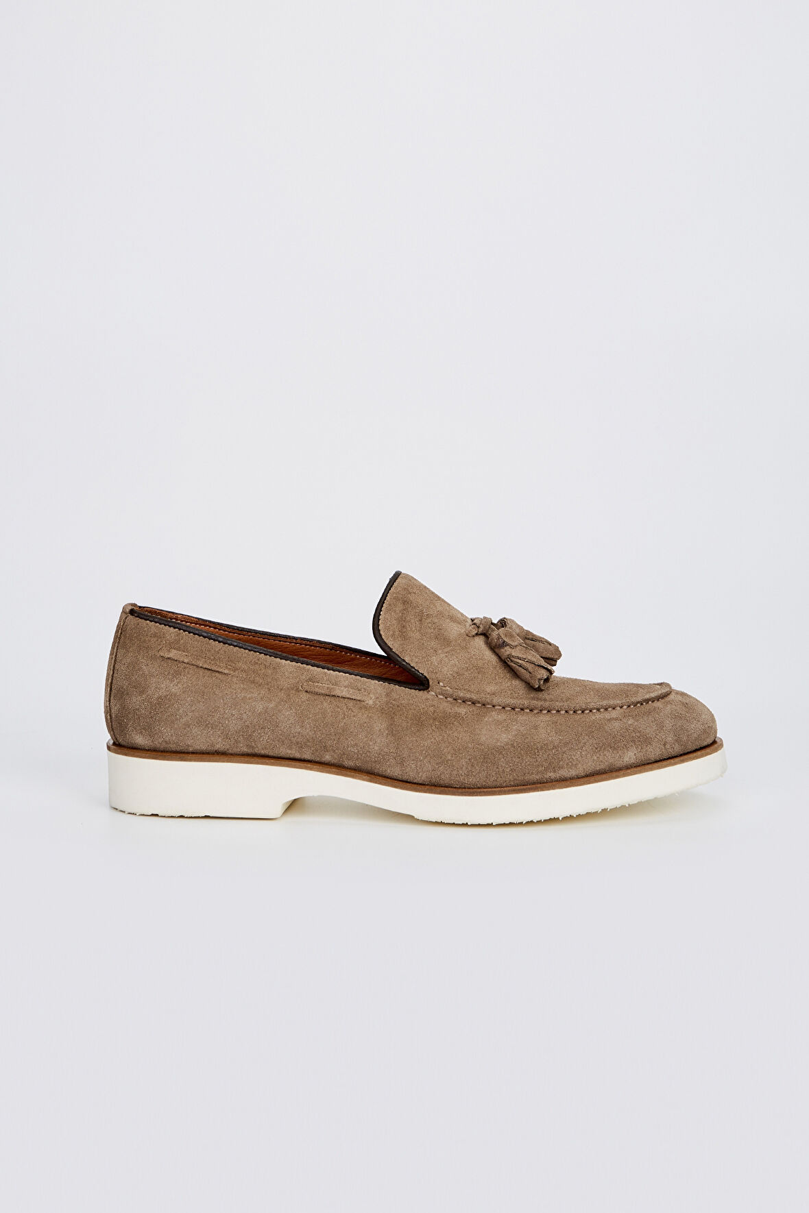 Valmenti Ottone Erkek Bej Süet Hakiki Deri Loafer Ayakkabı 537 3205-VAL ERK AYK Y23