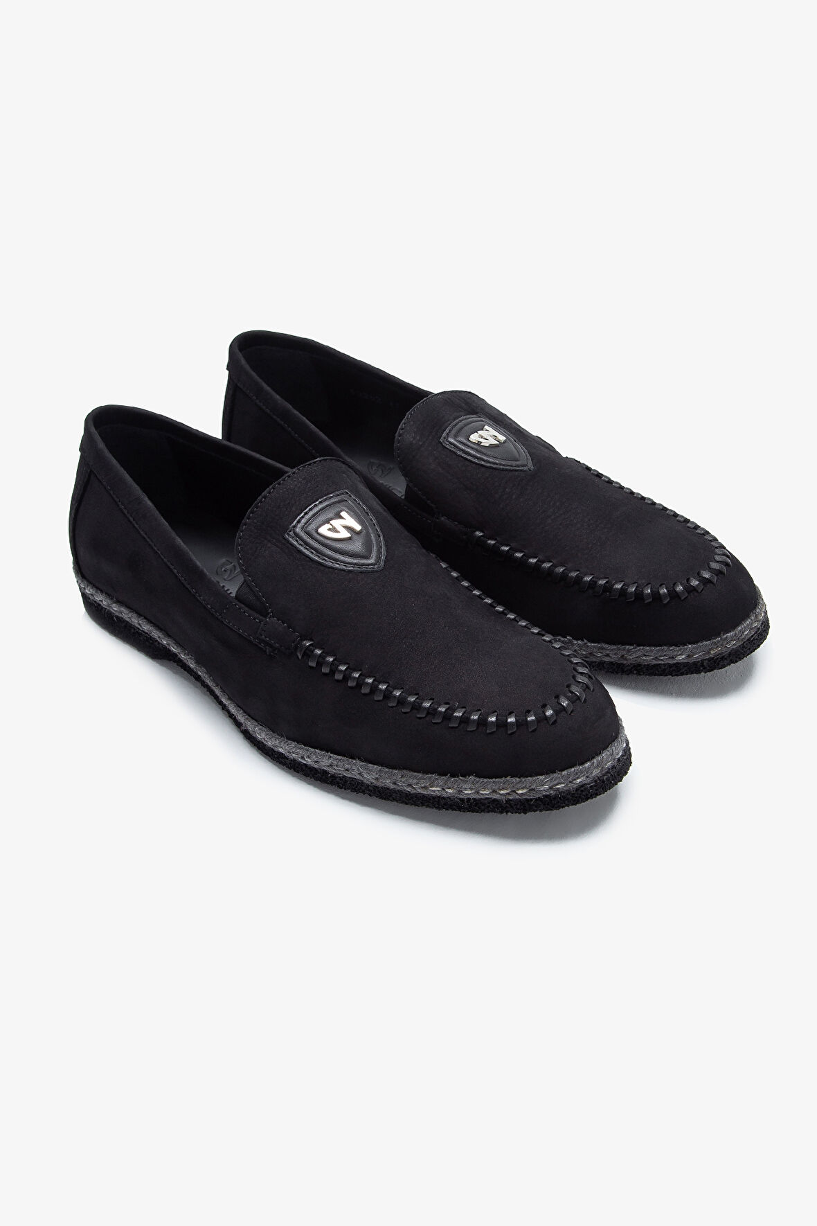 Giampiero Nicola Stephan Erkek Siyah Nubuk Hakiki Deri Loafer Ayakkabı 664 L40262 ERK AYK Y23
