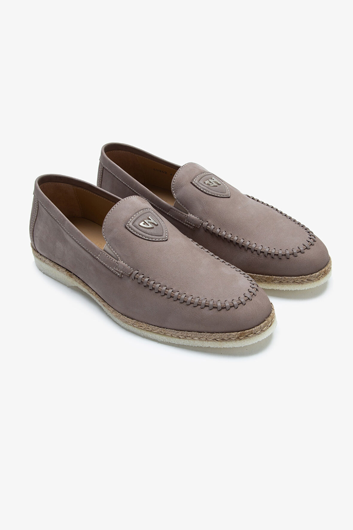 Giampiero Nicola Stephan Erkek Bej Nubuk Hakiki Deri Loafer Ayakkabı 664 L40262 ERK AYK Y23