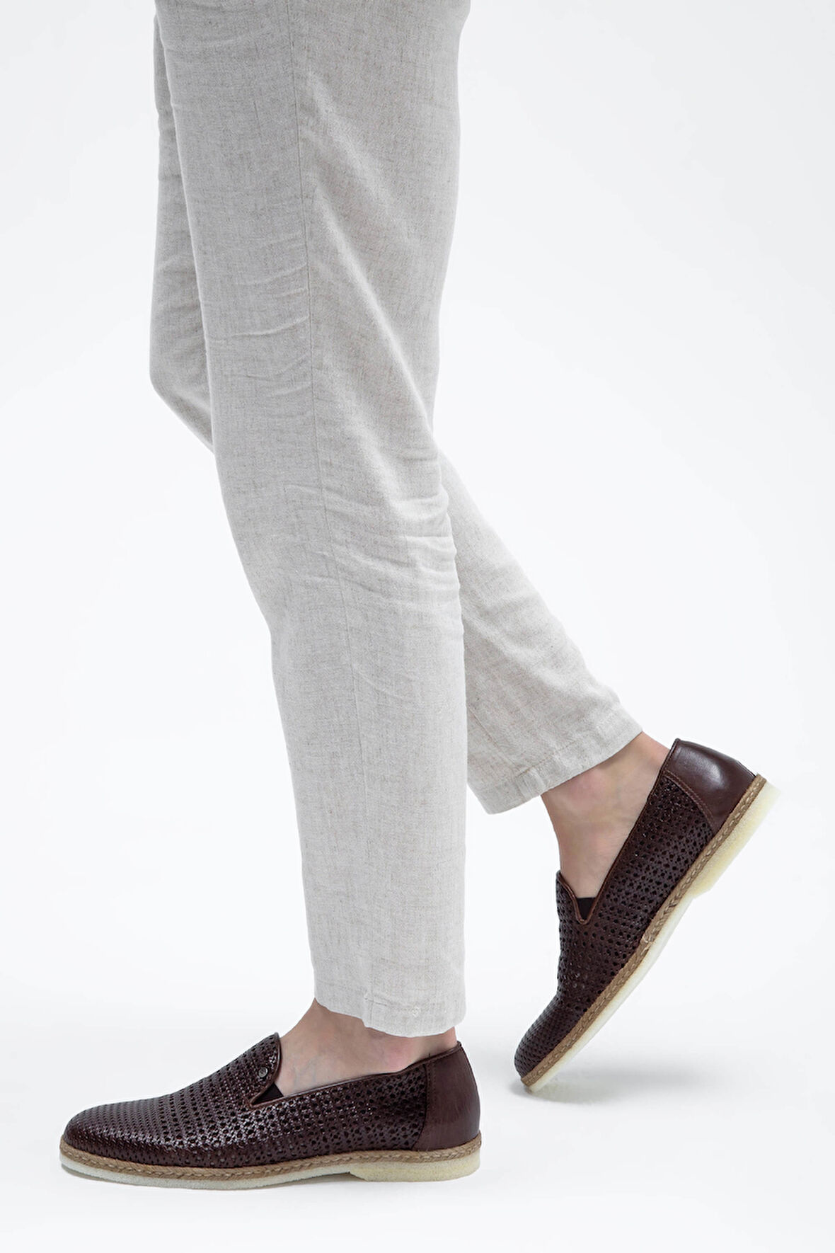 Giampiero Nicola Erkek Hakiki Deri Kahverengi Loafer Ayakkabı 664 L40233C ERK AYK Y23 BROWN