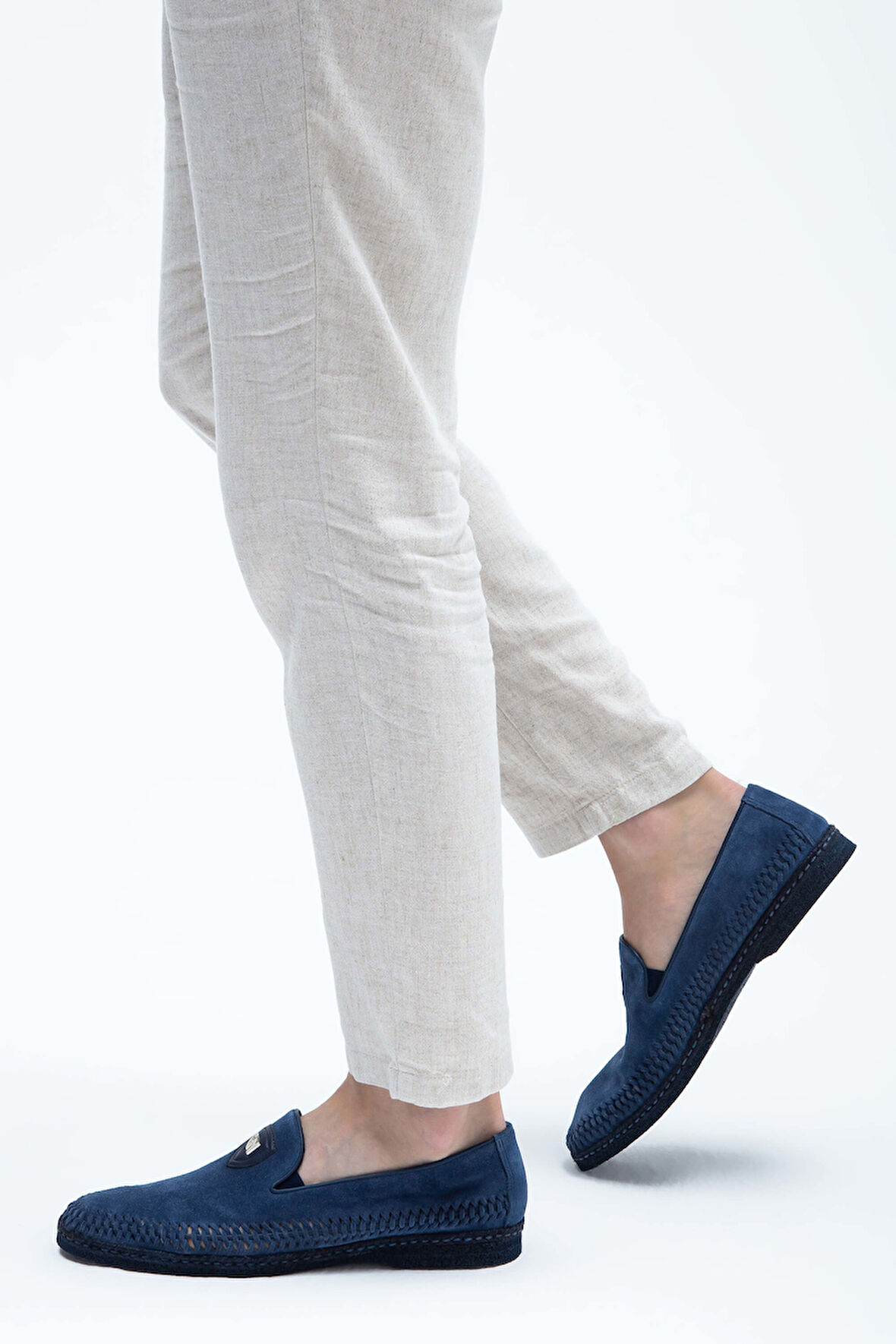 Giampiero Nicola Erkek Hakiki Deri Lacivert Loafer Ayakkabı 664 L40269A ERK AYK Y23 NAVY