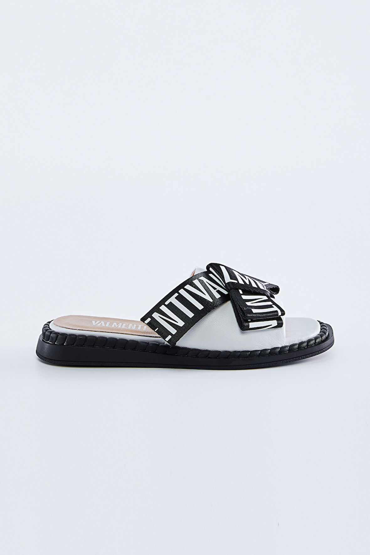 Valmenti Natalia Kadın Beyaz Hakiki Deri Düz Terlik 926 2350 BN TRLK Y23