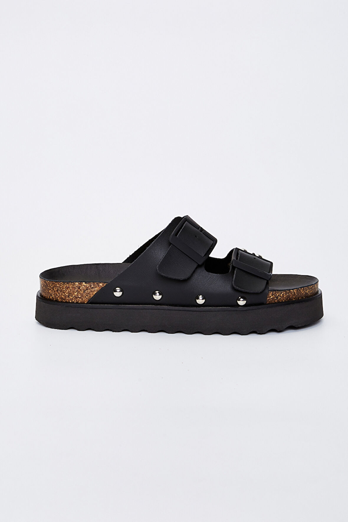 Valmenti Laisa Kadın Siyah Deri Terlik 985 23-6207 BN TRLK Y23