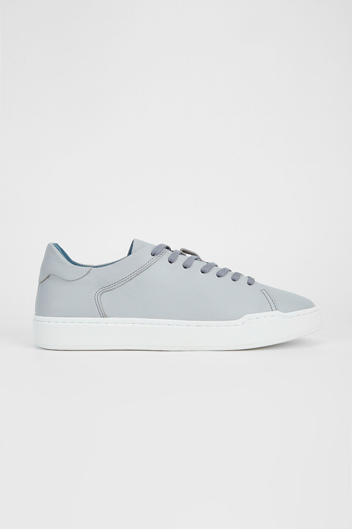 Valmenti Erkek Gri Hakiki Deri Sneakers & Spor Ayakkabı 167 7046 ERK AYK Y23