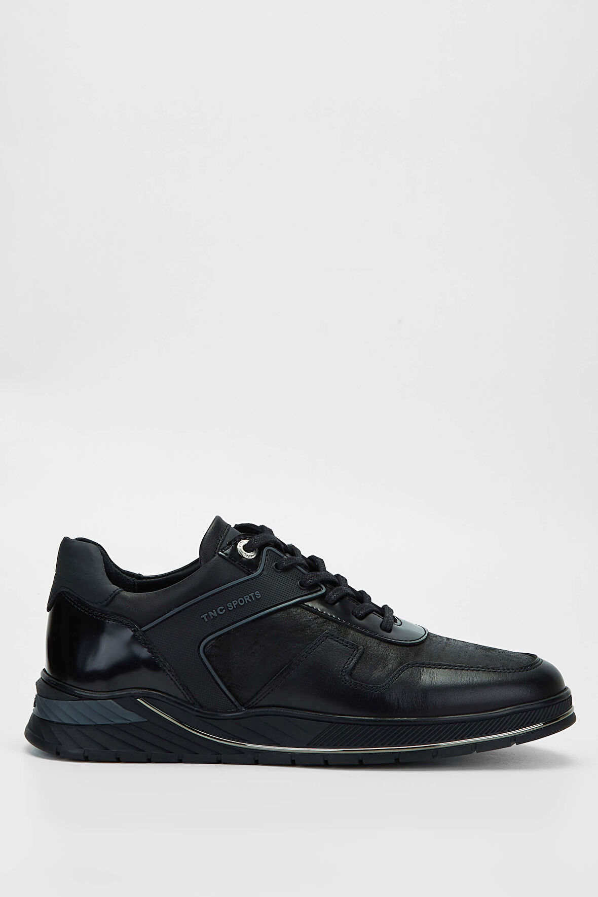 Tamer Tanca Erkek Hakiki Deri Siyah Sneakers & Spor Ayakkabı 381 18626 ERK AYK SK23/24 SIYAH