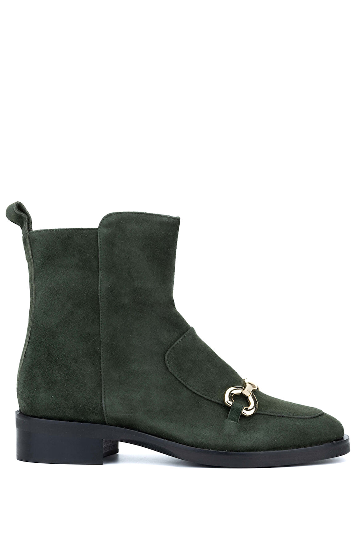 Evaluna Kadın Hakiki Deri Haki Casual Bot 997 2223 BN BOT SK23/24 CAMOSCIO ALGA