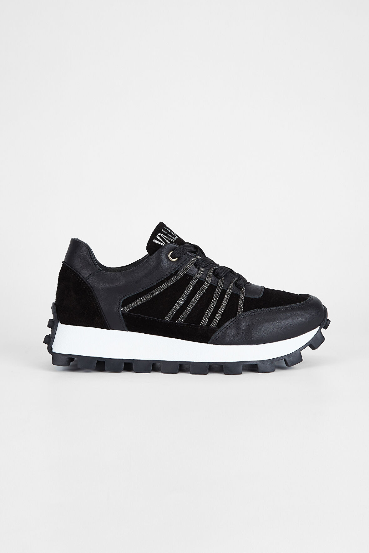 Valmenti Kadın Siyah Süet Hakiki Deri Sneakers & Spor Ayakkabı 775 357205 BN AYK SK23/24