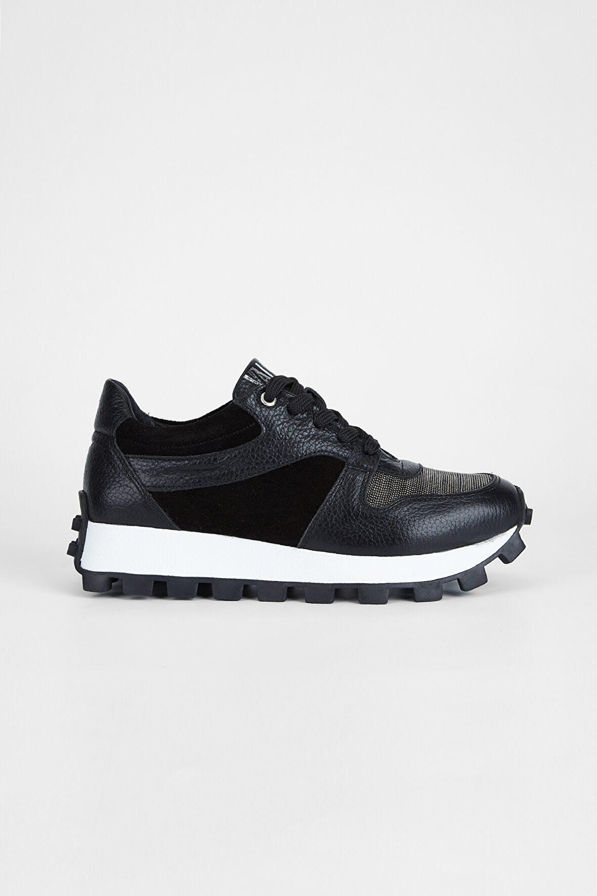 Valmenti Kadın Siyah Hakiki Deri Sneakers & Spor Ayakkabı 775 357218 BN AYK SK23/24