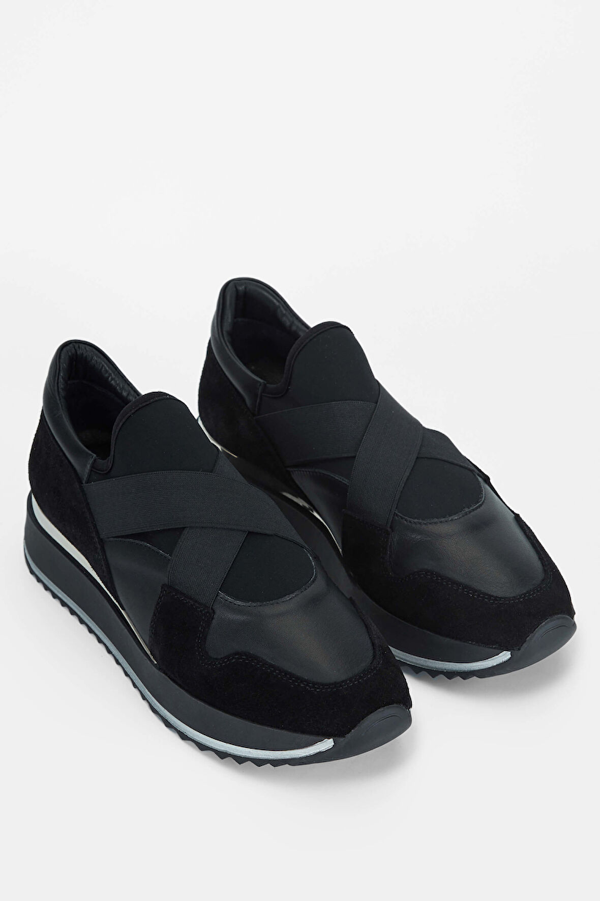 Tamer Tanca Kadın Hakiki Deri Siyah Deri Sneakers & Spor Ayakkabı 923 TCSR-072 BN AYK SK23/24 SIYAH DR