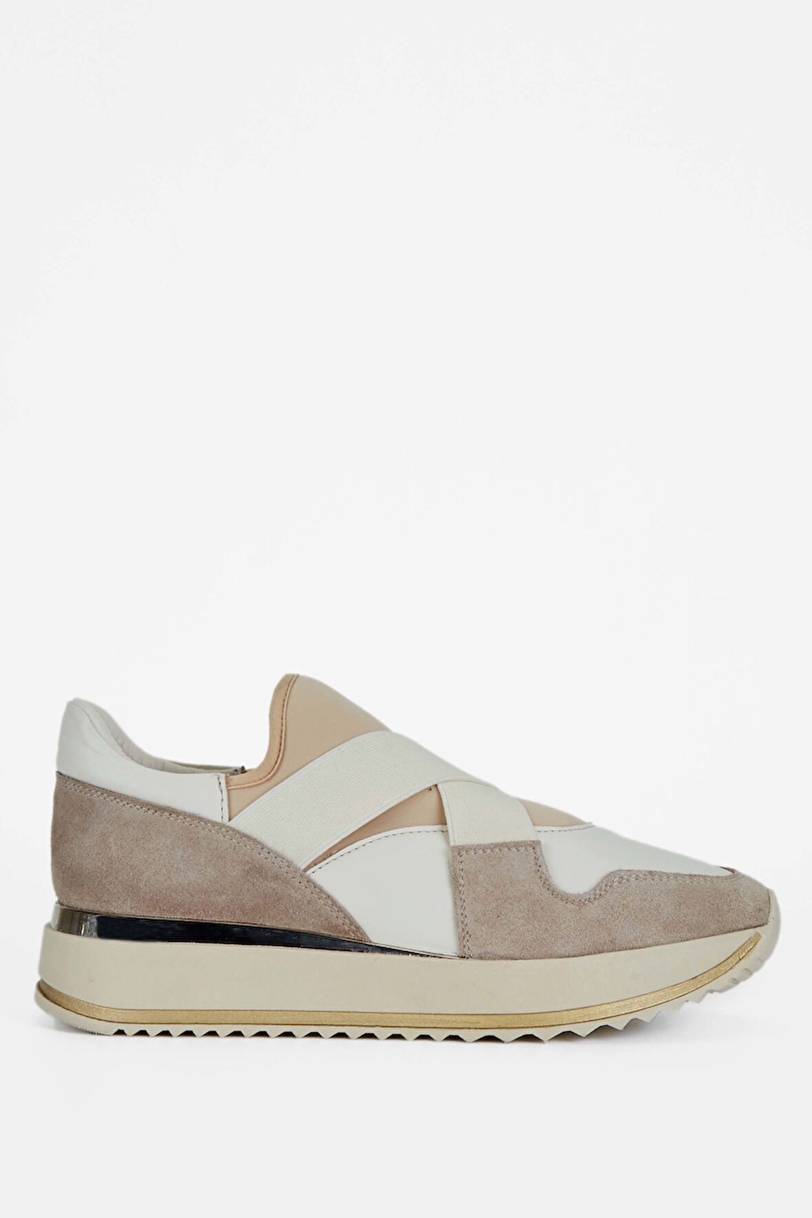 Tamer Tanca Kadın Hakiki Deri Bej Sneakers & Spor Ayakkabı 923 TCSR-072 BN AYK SK23/24 BEJ DR