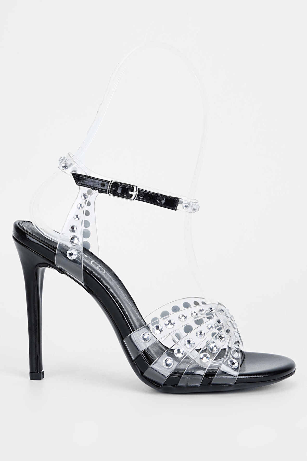 Tamer Tanca Kadın Hakiki Deri Siyah Topuklu Ayakkabı 654 115 BN AYK SK23/24 SIYAH/GUMUS