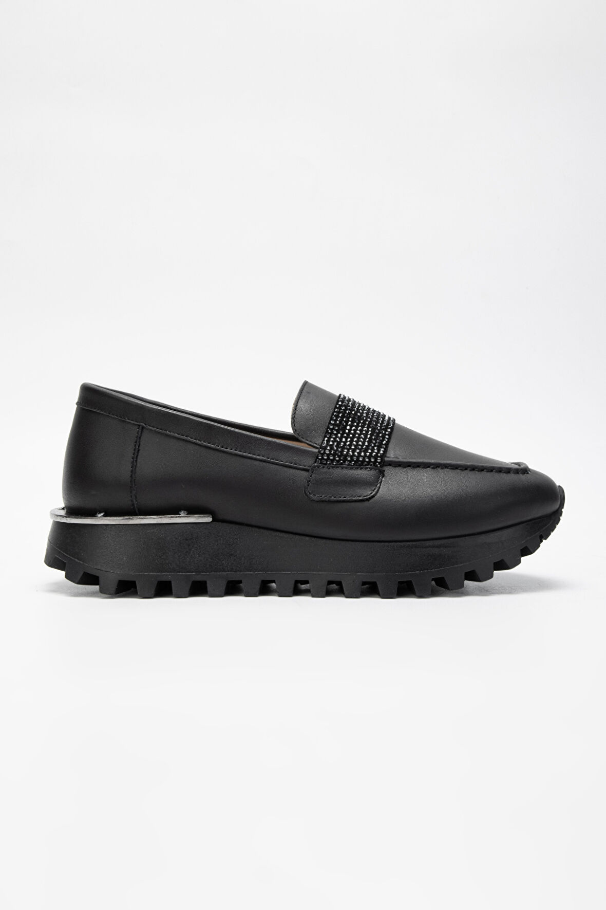 Valmenti Kadın Siyah Hakiki Deri Loafer Ayakkabı 923 V-102 BN AYK SK23/24