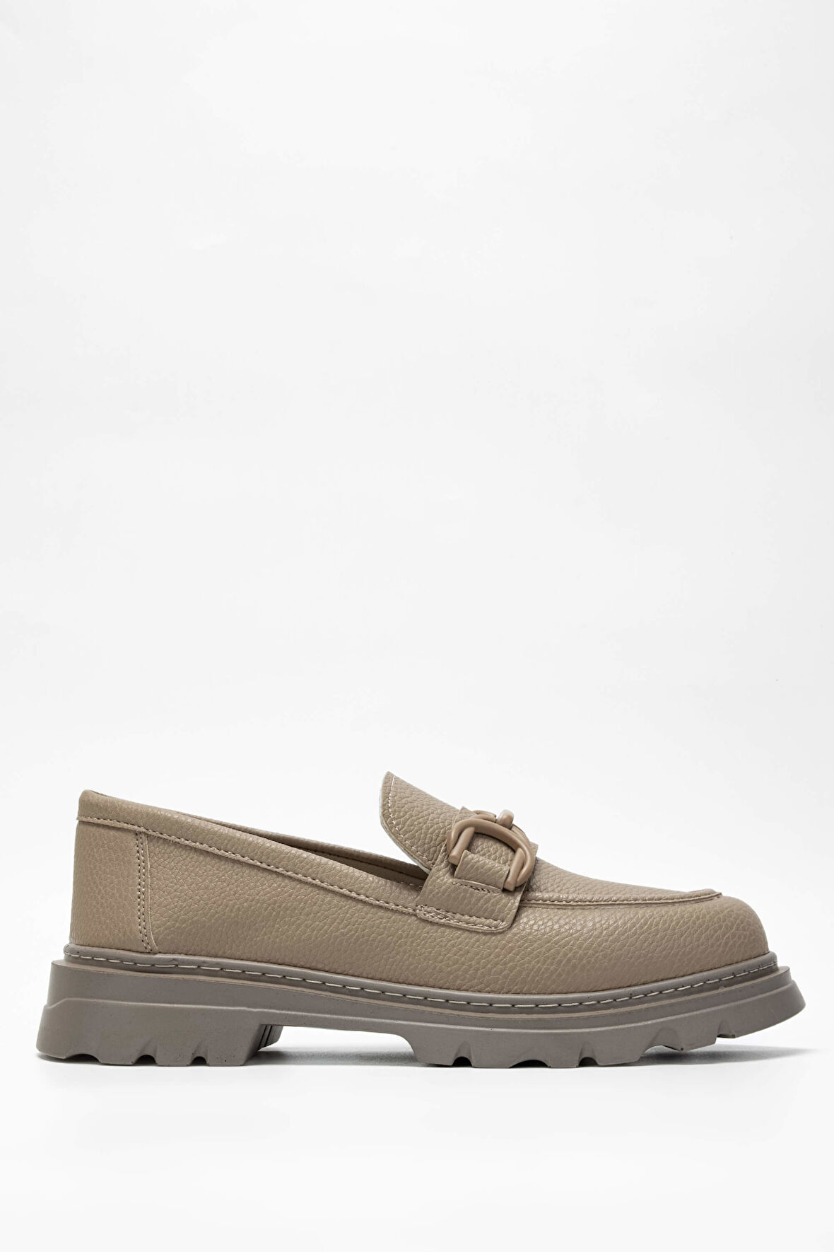 Tamer Tanca Kadın Vegan Bej Loafer Ayakkabı 817 2397 BN AYK SK23/24 VIZON FLTR