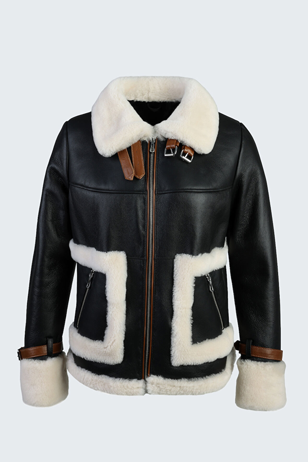 Valmenti Kadın Siyah Hakiki Deri Mont 616 6120 BN DERIMONT SK23/24