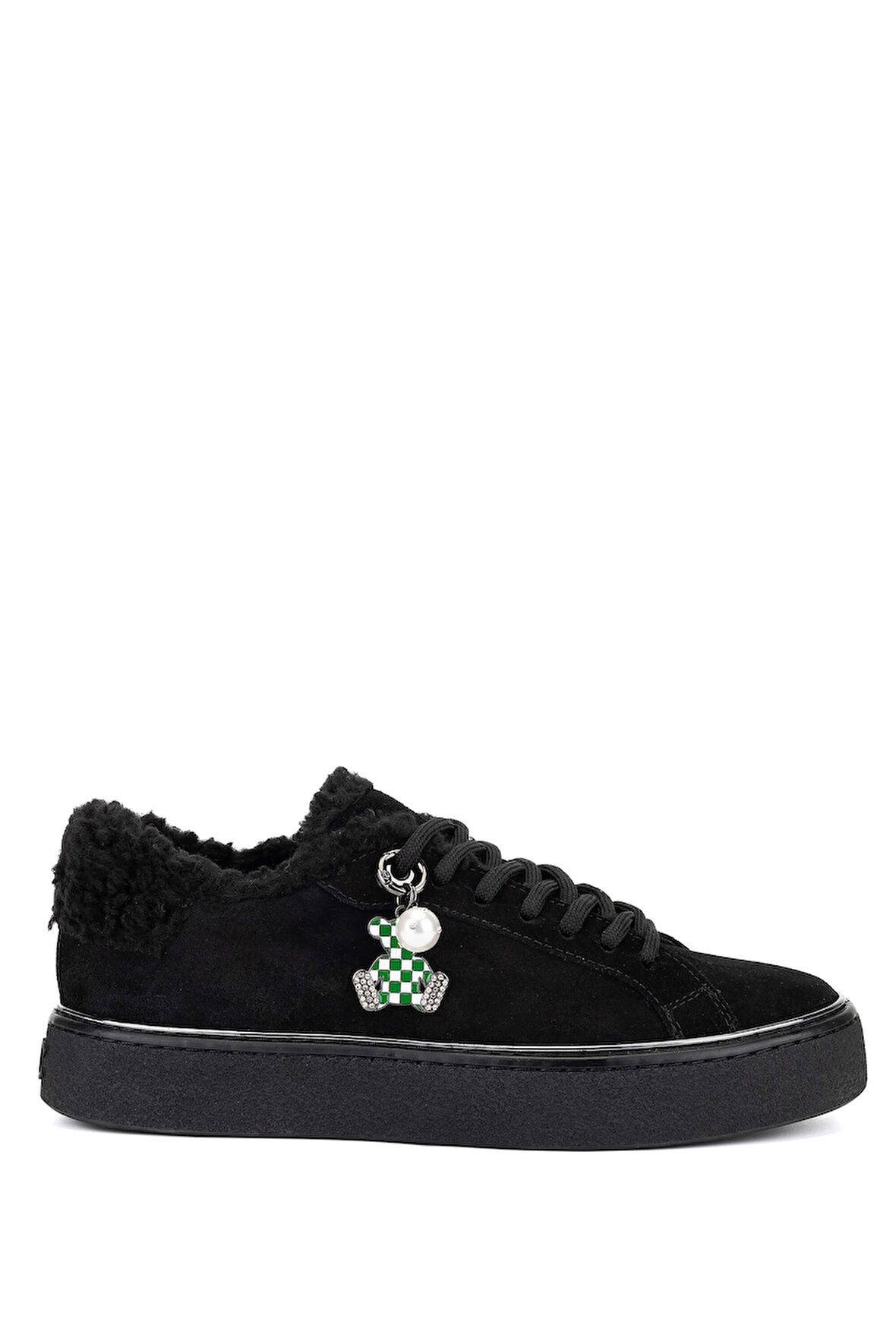 Tamer Tanca Kadın Hakiki Deri Siyah Süet Sneakers & Spor Ayakkabı 804 3434 BN AYK SK23/24 SIYAH SUET