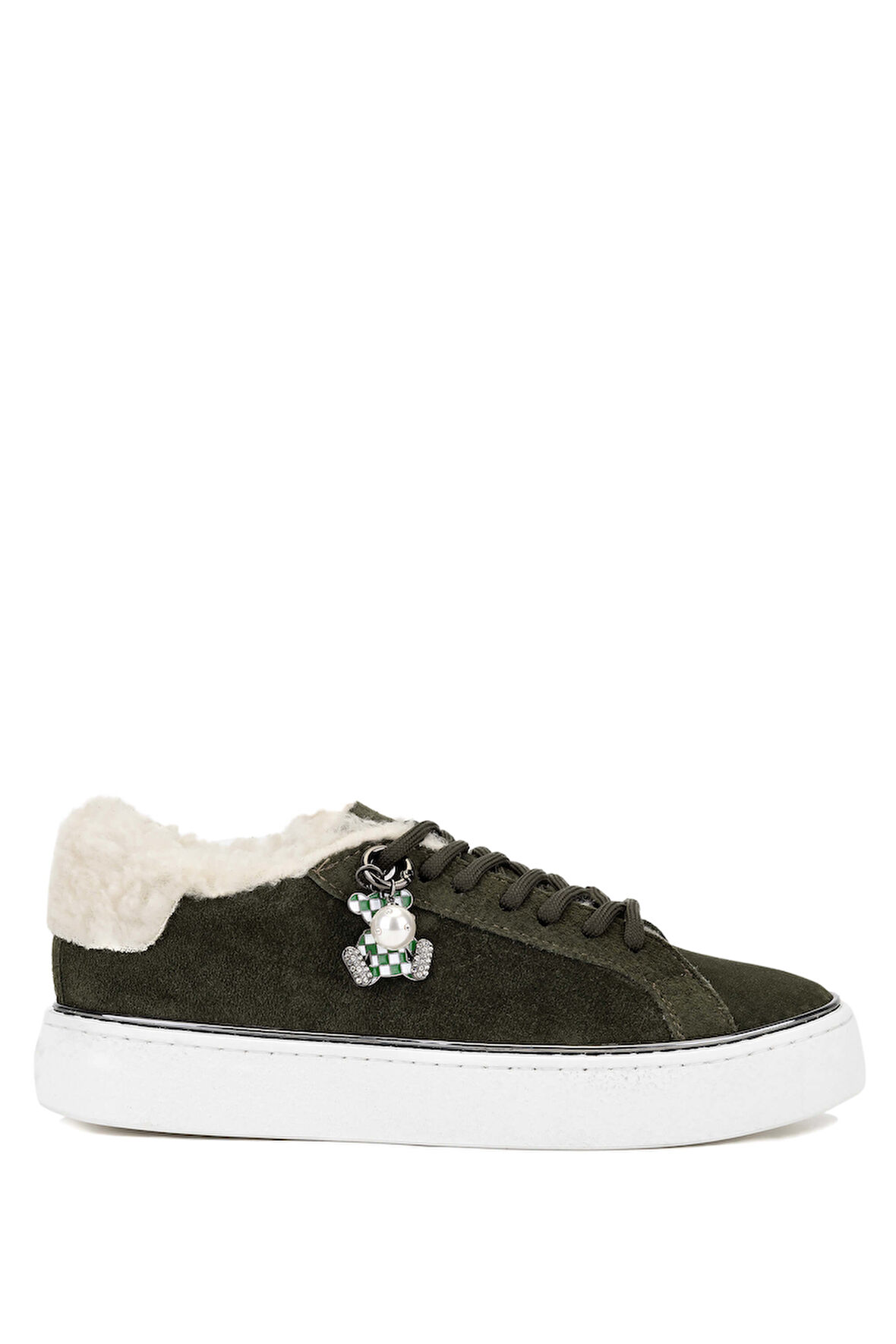 Tamer Tanca Kadın Hakiki Deri Haki Süet Sneakers & Spor Ayakkabı 804 3434 BN AYK SK23/24 HAKI SUET