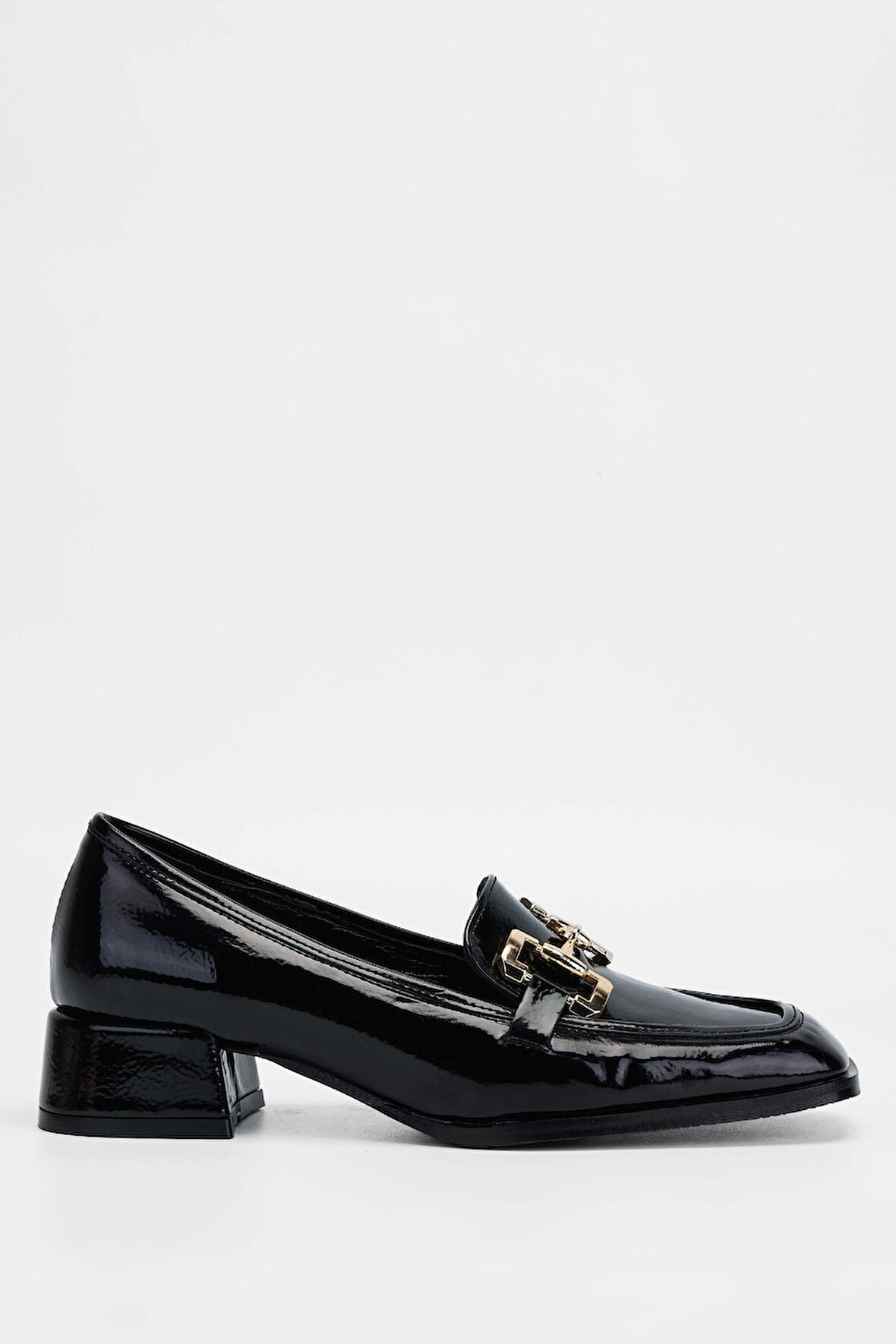 Tamer Tanca Kadın Vegan Siyah Rugan Topuklu Ayakkabı 942 102 BN AYK SK23/24 SIYAH KRSK RGN