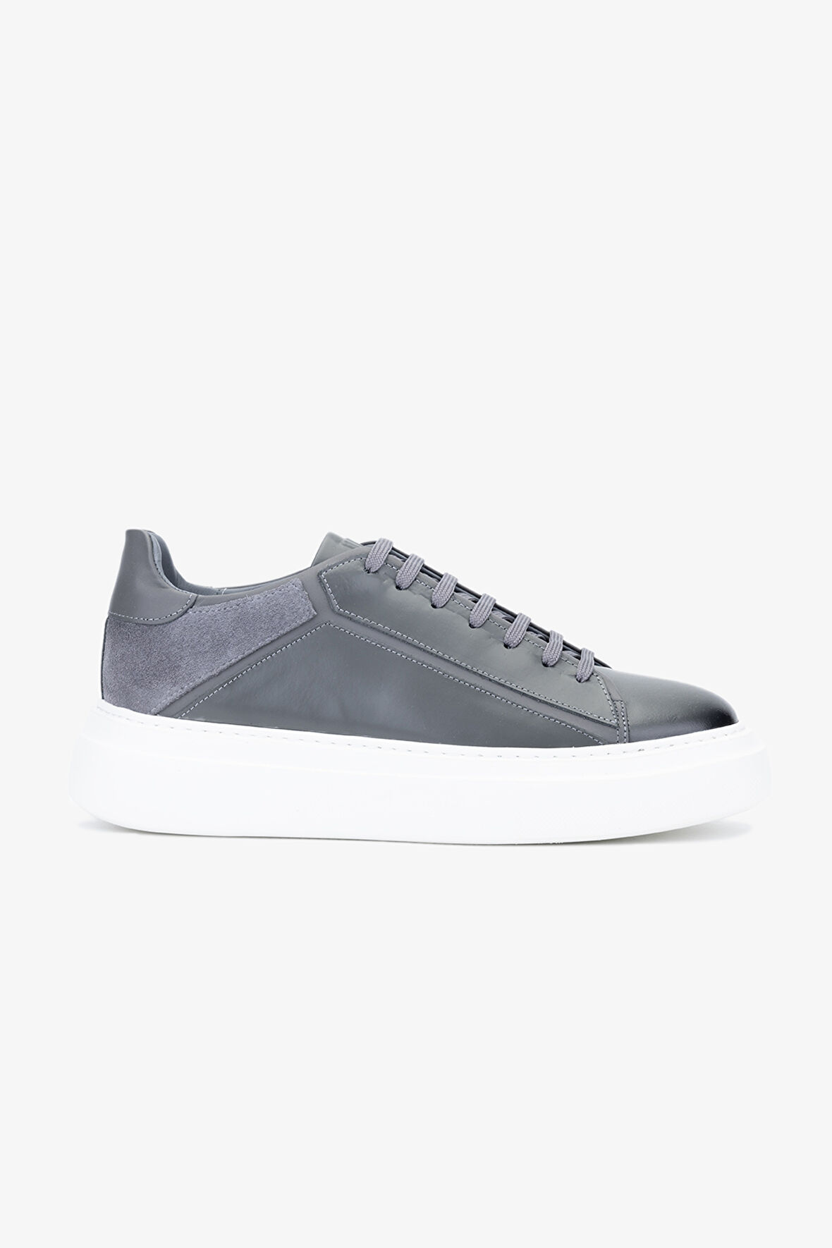 Valmenti Moreno Erkek Antrasit Hakiki Deri Sneakers & Spor Ayakkabı 698 1080-5 ERK AYK SK23/24