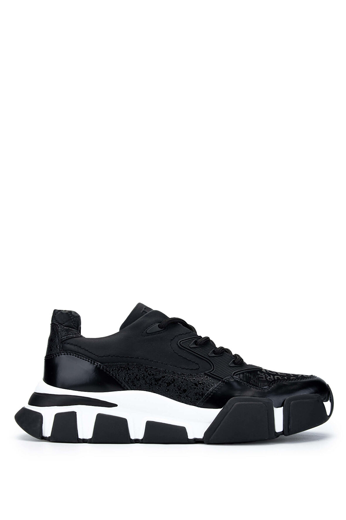 Tamer Tanca Erkek Hakiki Deri Siyah Sneakers & Spor Ayakkabı 381 12546-Y ERK AYK Y24 SIYAH KMS