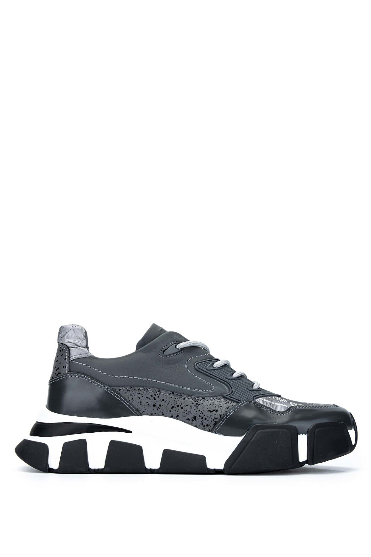 Tamer Tanca Erkek Hakiki Deri Gri Sneakers & Spor Ayakkabı 381 12546-Y ERK AYK Y24 GRI PRST