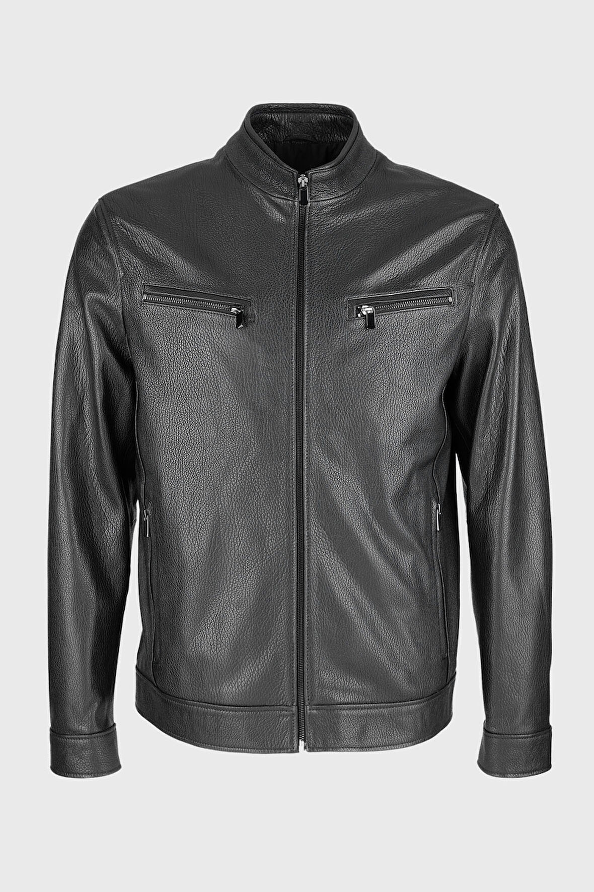 Valmenti Erkek Siyah Kırısık Hakiki Deri Deri Mont 571 SMR 767  ERK DR MONT SK23/24