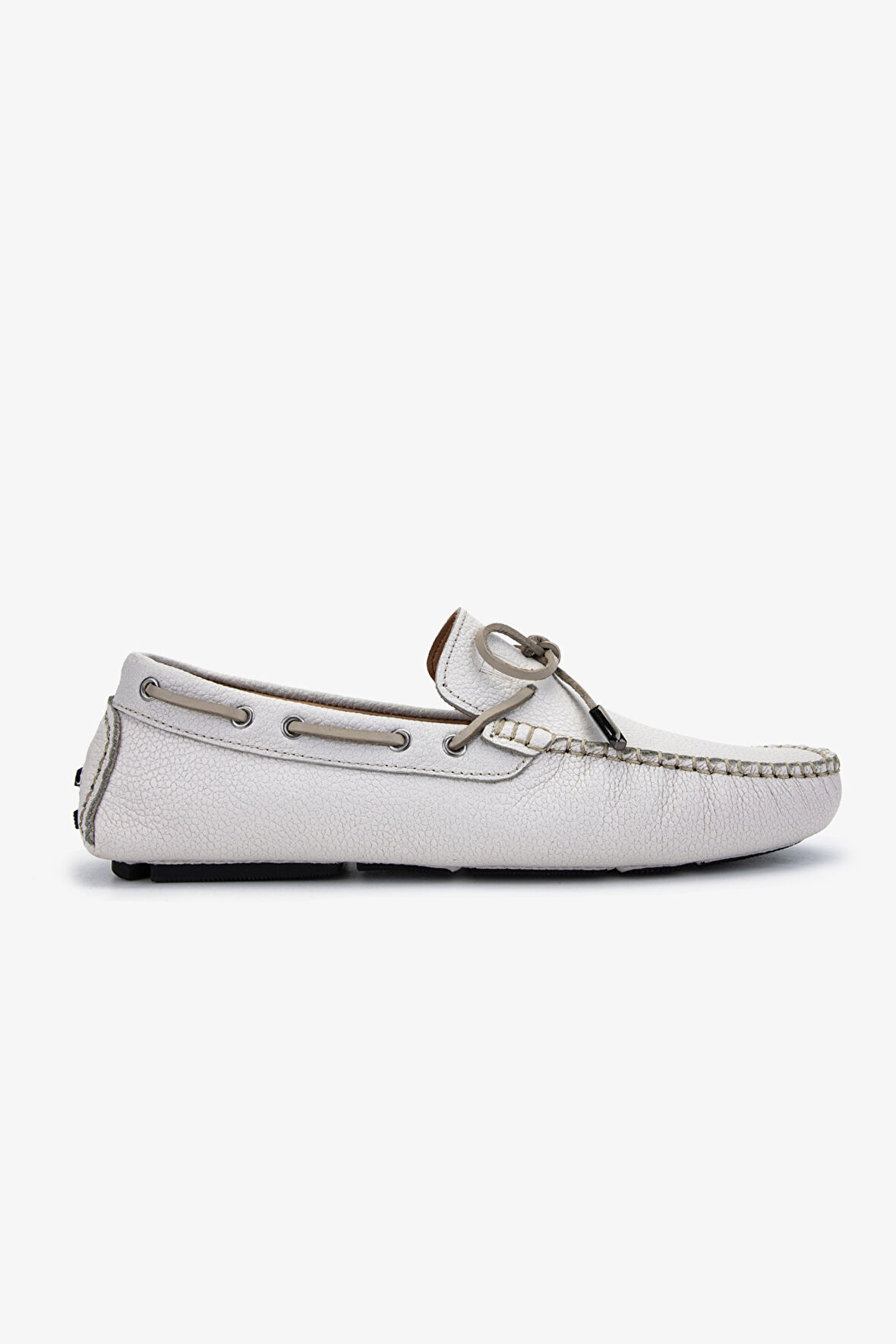 Valmenti Veronique Erkek Beyaz Floter Hakiki Deri Loafer Ayakkabı 355 14351 ERK AYK Y24