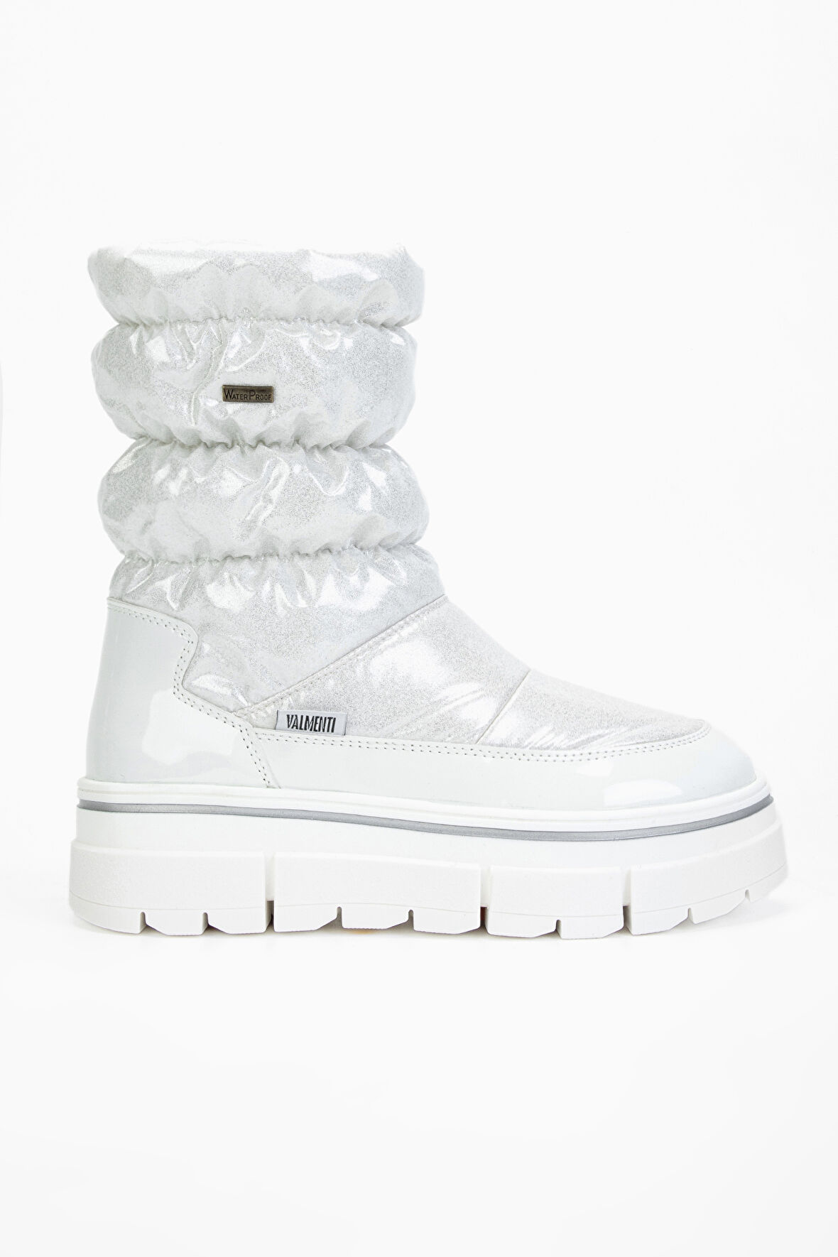 Valmenti Abriana Kadın Beyaz parıltı Deri & Tekstil Kar Botu 1020 1725-VAL BN BOT SK23/24
