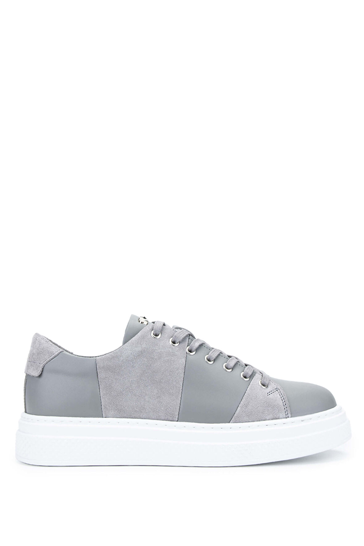 Tamer Tanca Erkek Hakiki Deri Sneakers & Spor Ayakkabı 352 20352 ERK AYK Y24 GRI ANL/TAS SUET