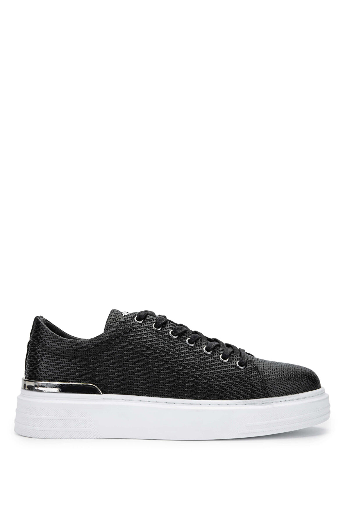 Tamer Tanca Erkek Hakiki Deri Siyah Sneakers & Spor Ayakkabı 352 20384 ERK AYK Y24 SIYAH BSK