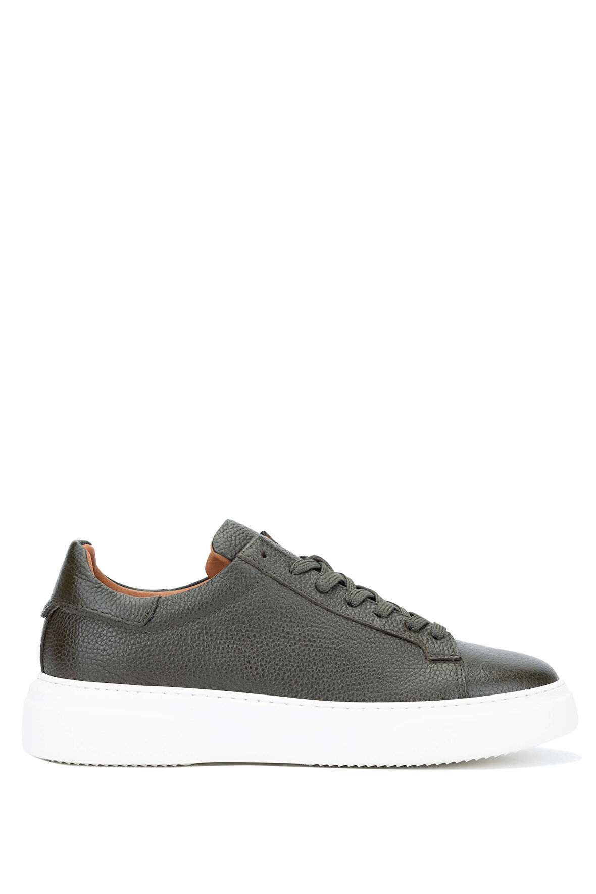 Tamer Tanca Erkek Hakiki Deri Yeşil Sneakers & Spor Ayakkabı 04 2501 ERK AYK Y23 HAKI FLTR