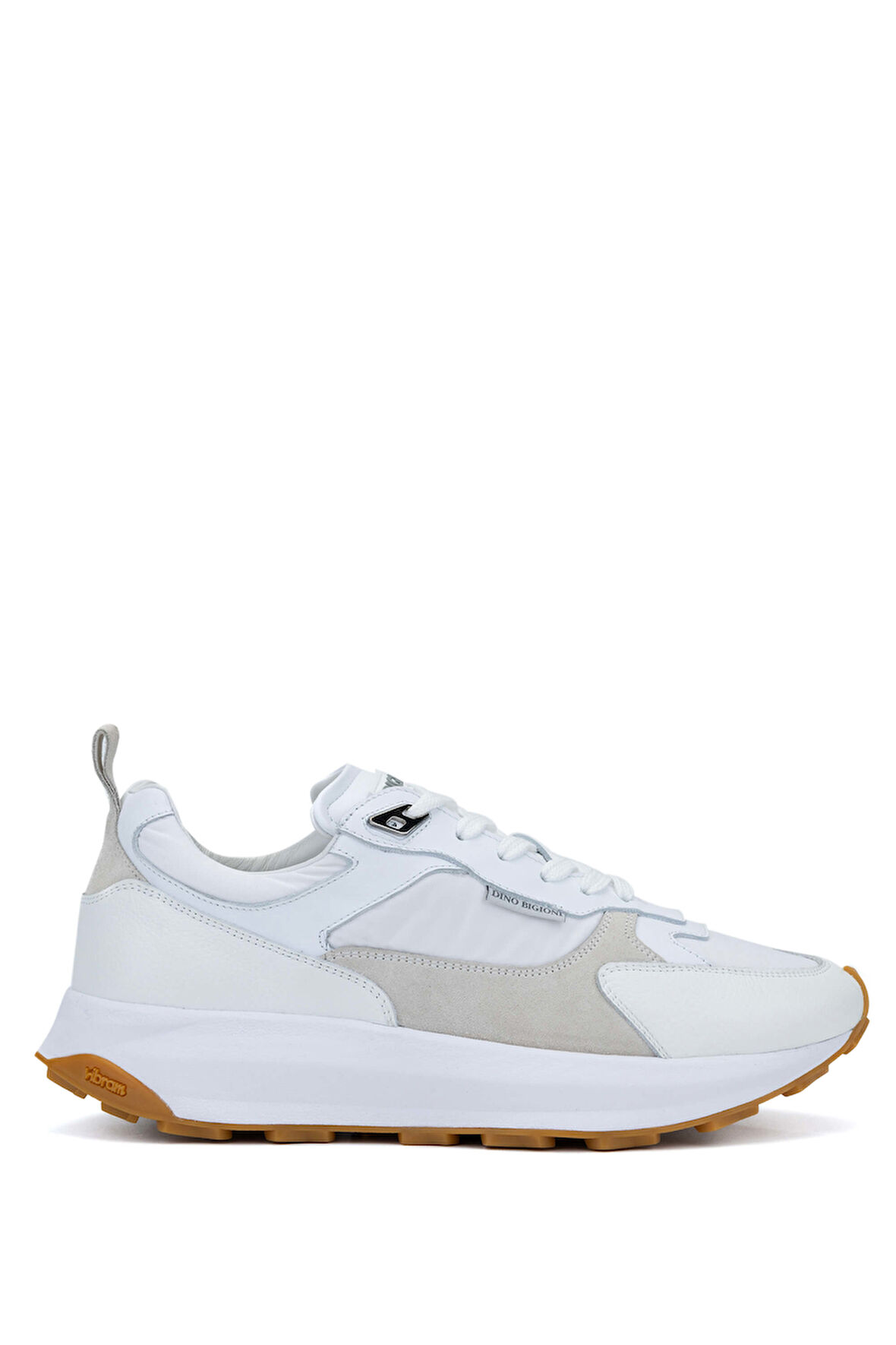 Dino Bigioni Erkek Tekstil/Hakiki Deri Beyaz Sneakers & Spor Ayakkabı 1026 5010 ERK AYK Y24 WHITE