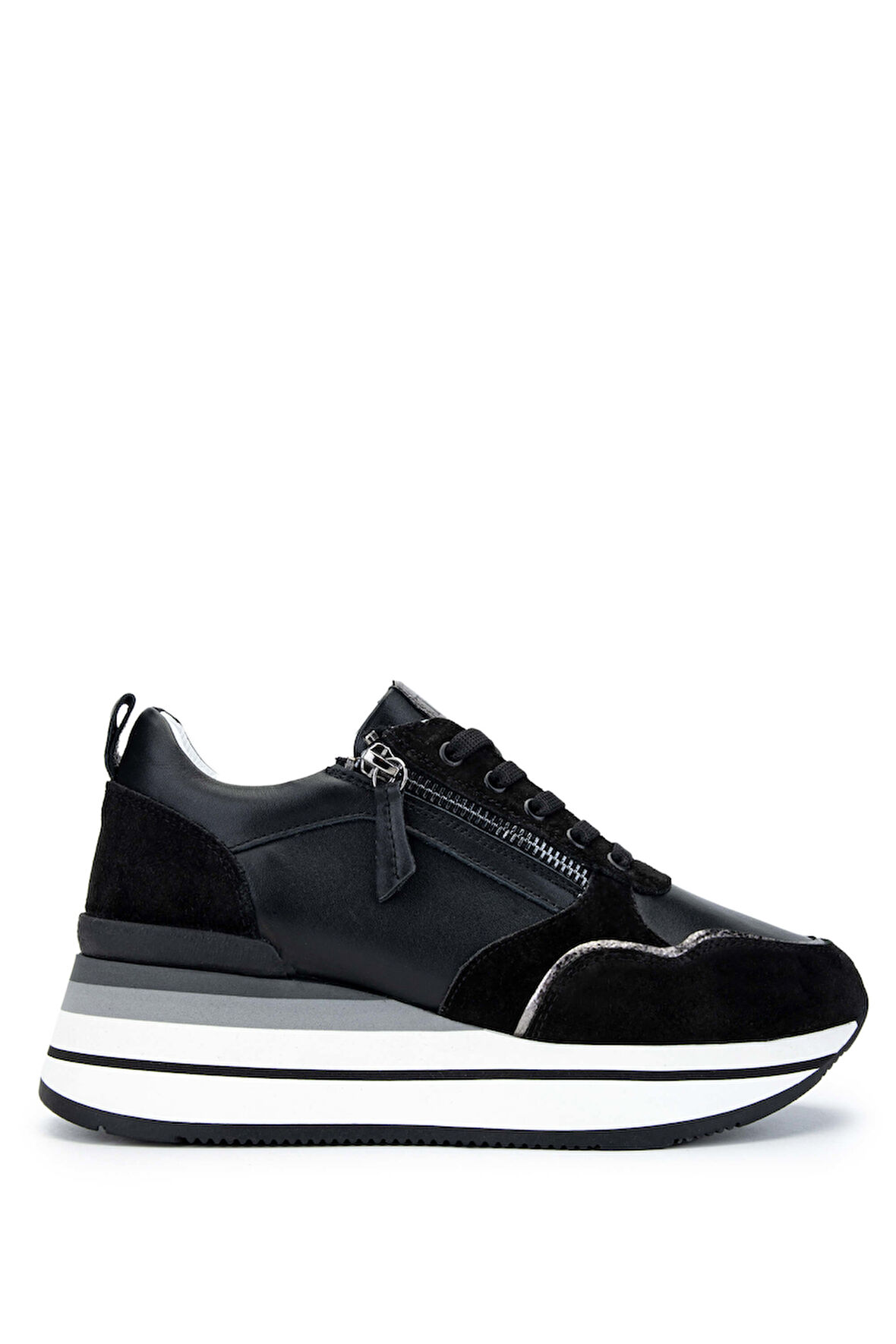 Tamer Tanca Kadın Hakiki Deri Siyah Sneakers & Spor Ayakkabı 923 1021 BN AYK Y24 SIYAH KMBN