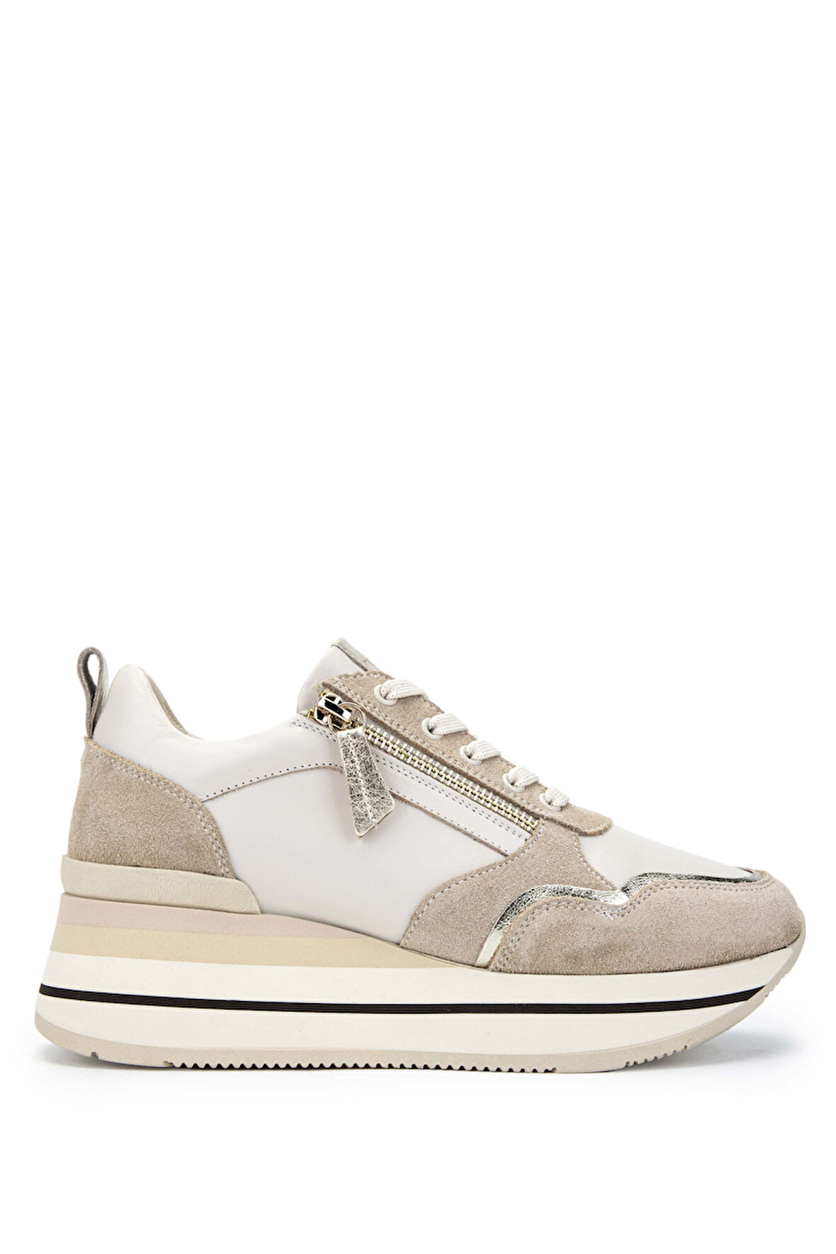 Tamer Tanca Kadın Hakiki Deri Bej Sneakers & Spor Ayakkabı 923 1021 BN AYK Y24 BEJ KMBN