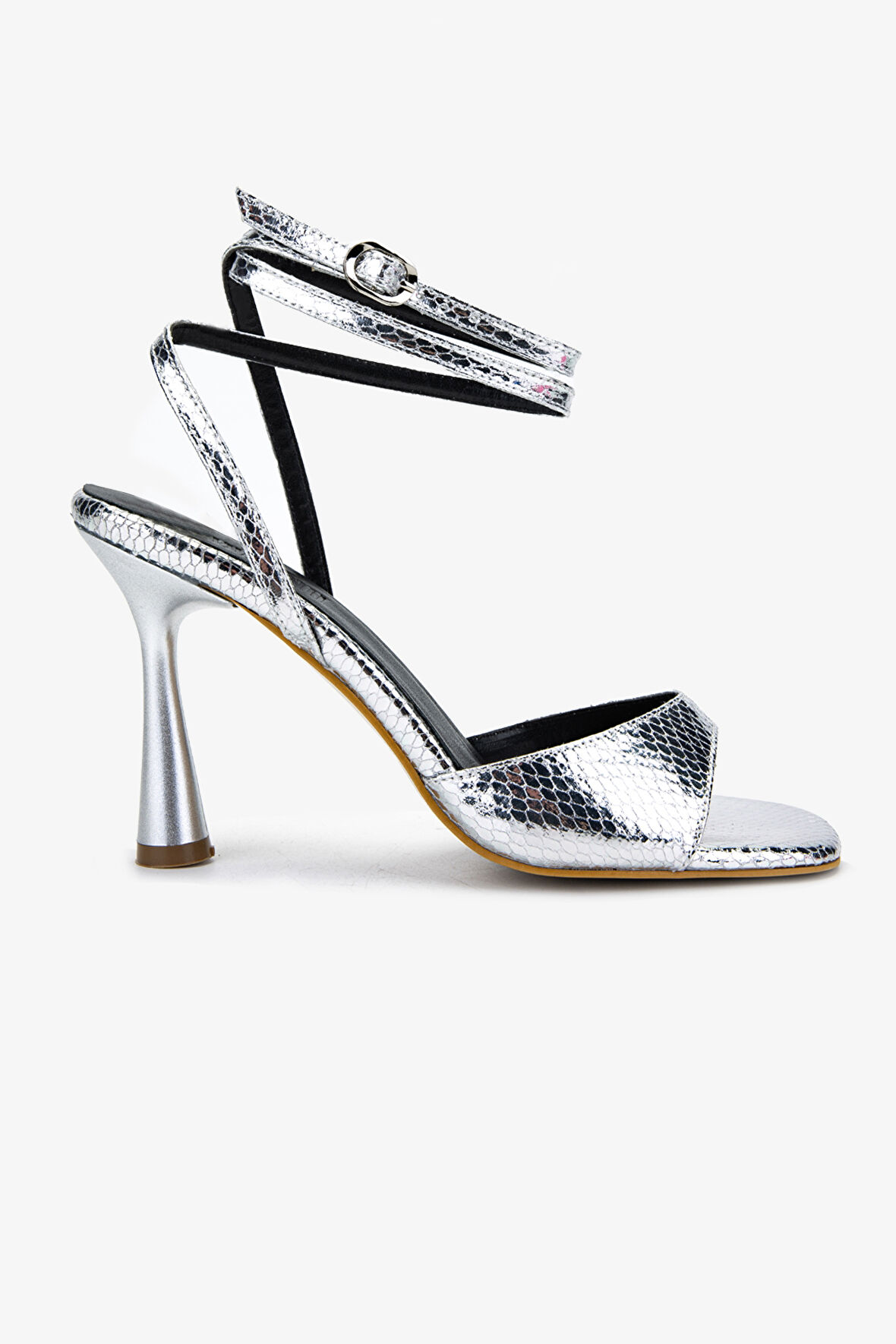 Valmenti Abdy Kadın Lame Vegan Topuklu Sandalet 960 250 BN SNDLT Y24