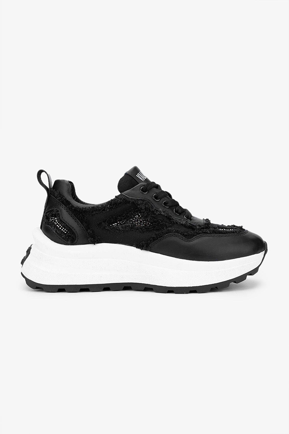 Valmenti Lovita Kadın Siyah Hakiki Deri Sneakers & Spor Ayakkabı 1011 6360 BN AYK Y24