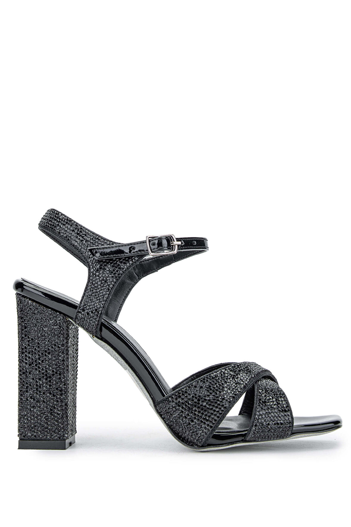 Tamer Tanca Kadın Vegan Siyah Topuklu Sandalet 292 1975-1 BN SNDLT Y24 SIYAH