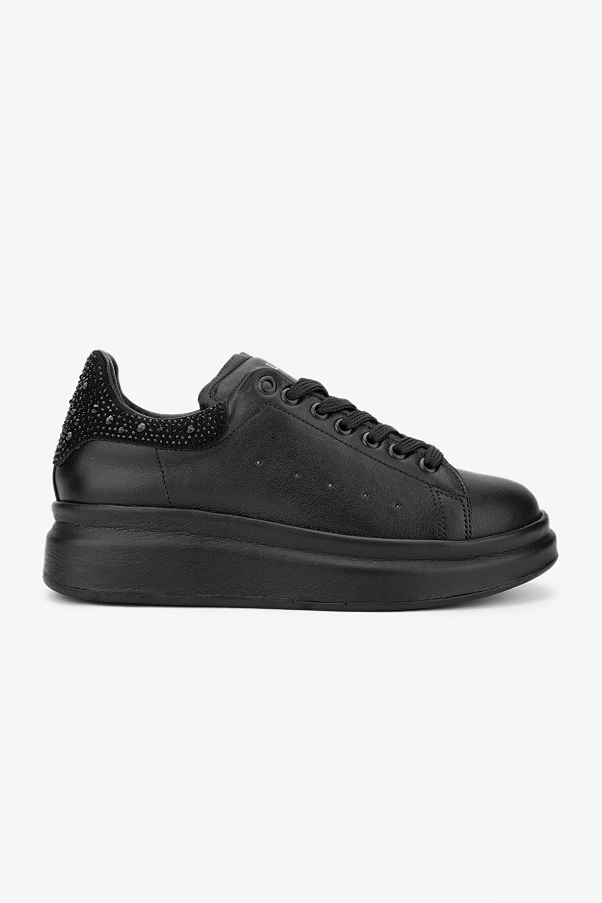 Valmenti Eric Kadın Siyah Hakiki Deri Sneakers & Spor Ayakkabı 1028 165-S3 BN AYK Y24