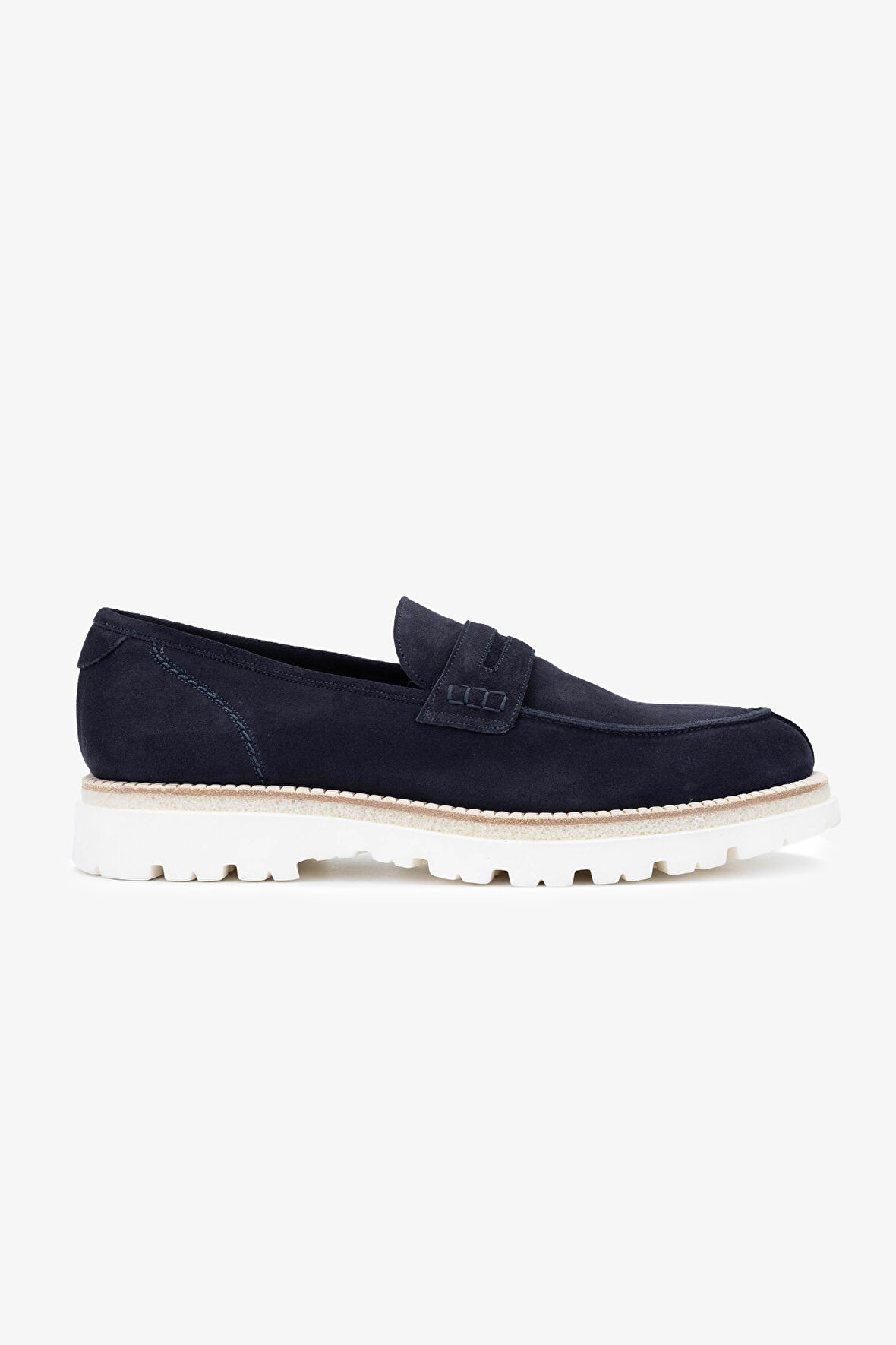 Franceschetti Erkek Hakiki Deri Mavi Loafer Ayakkabı 981 0128035 ERK AYK Y24 BLU