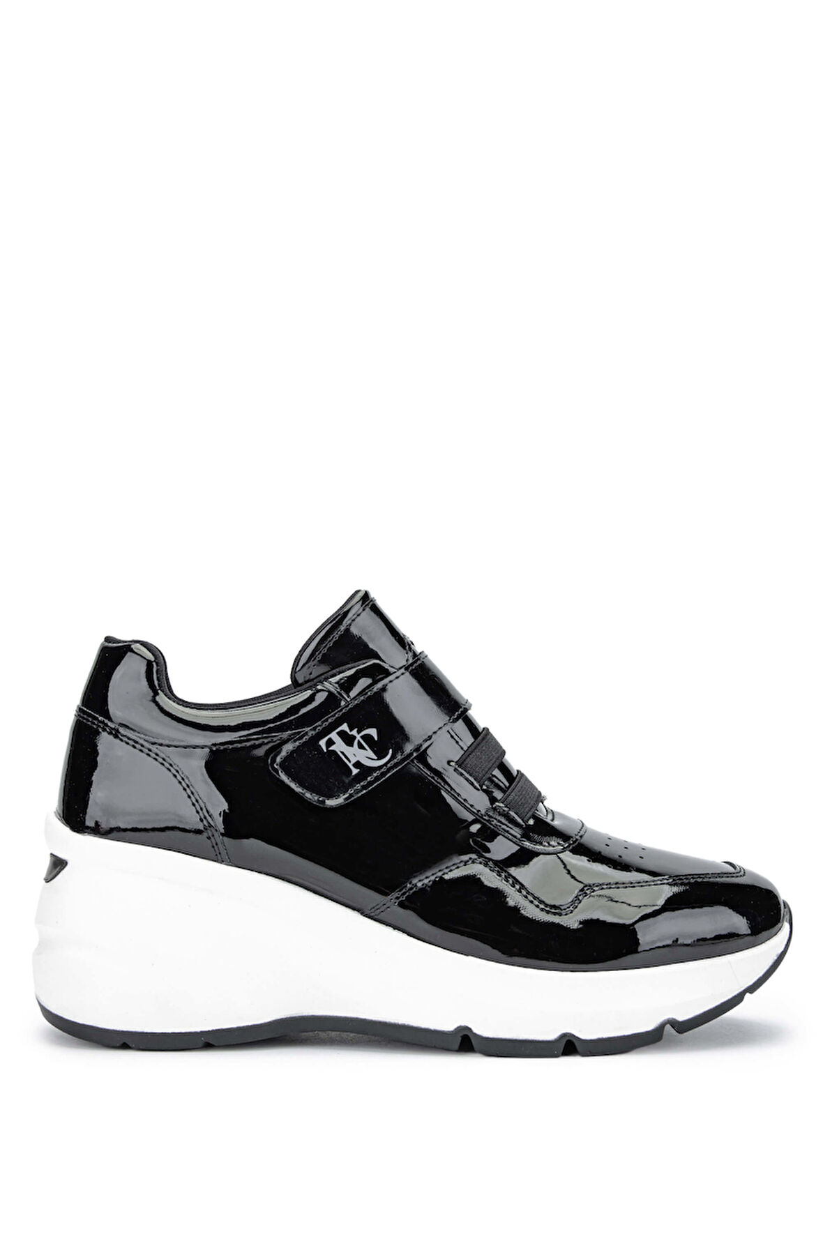 Tamer Tanca Kadın Hakiki Deri Siyah Rugan Sneakers & Spor Ayakkabı 936 62176 BN AYK Y24 SIYAH RGN