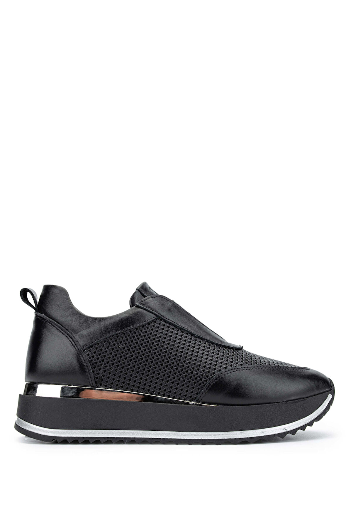 Tamer Tanca Kadın Hakiki Deri Siyah Deri Sneakers & Spor Ayakkabı 231 445Y BN AYK Y24 SIYAH DR