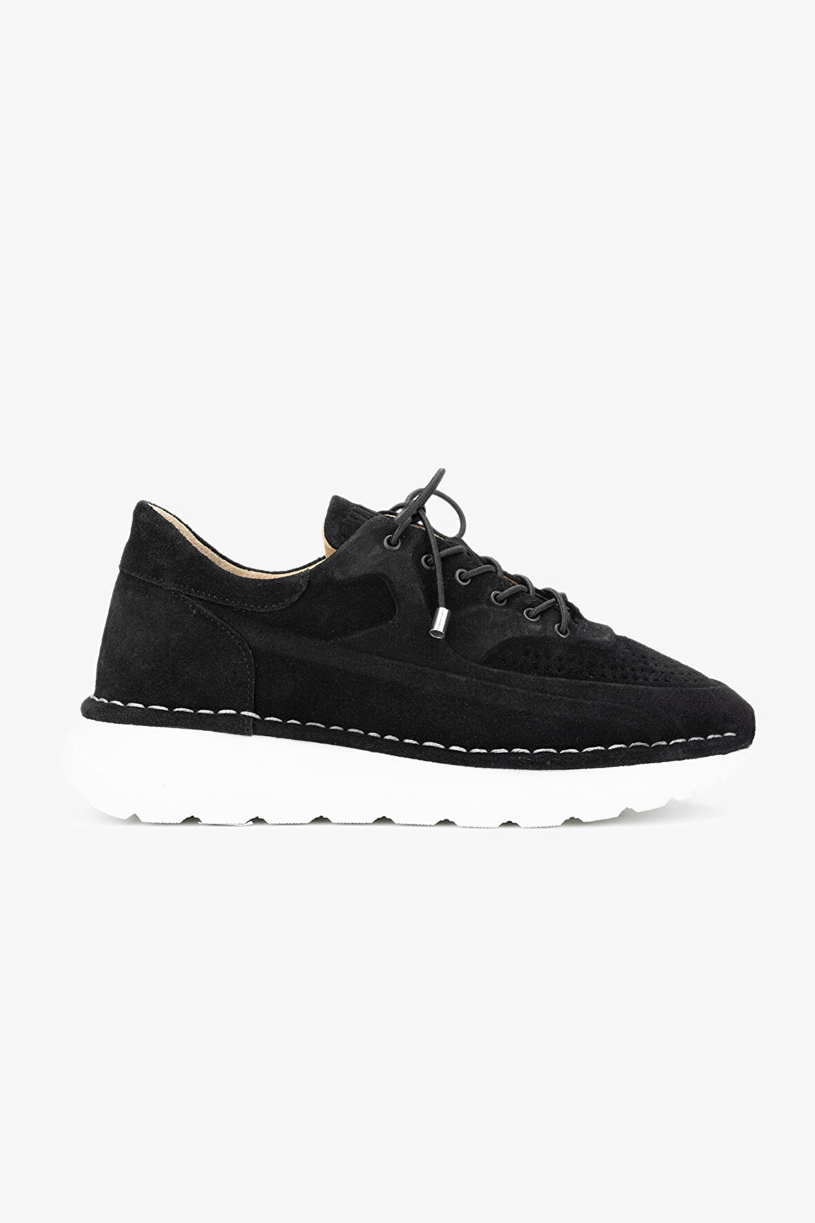 Valmenti Zoe Kadın Siyah Süet Hakiki Deri Sneakers & Spor Ayakkabı 775 26511 BN AYK Y24
