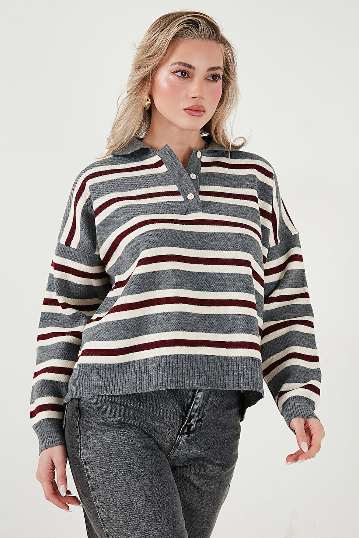 Lela Kadın Polo Yaka Kazak 4615259