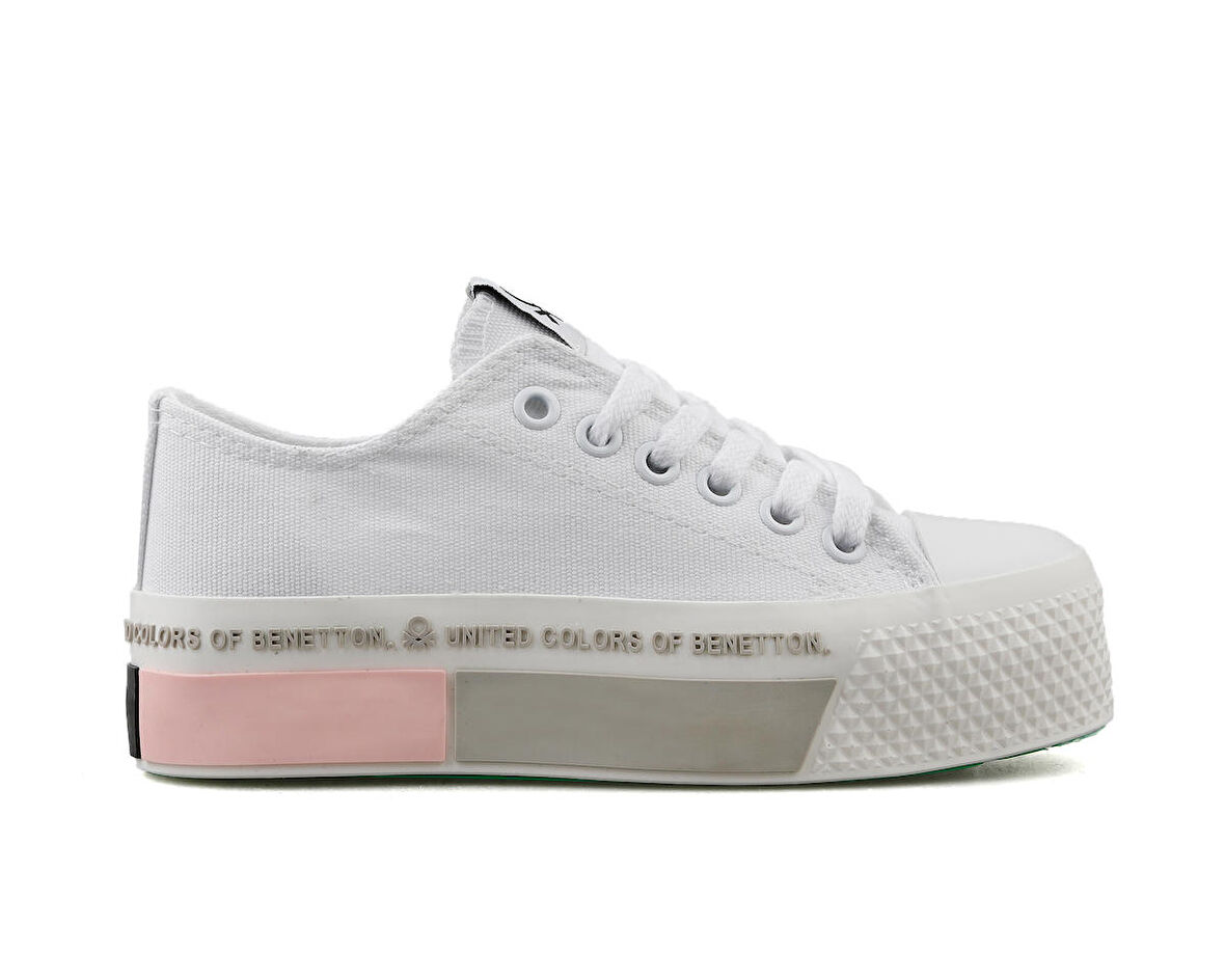 Benetton Bn 30934 Beyaz Pudra Kadın Günlük Ayakkabı BN-30934-BEYAZ-PUDRA Beyaz